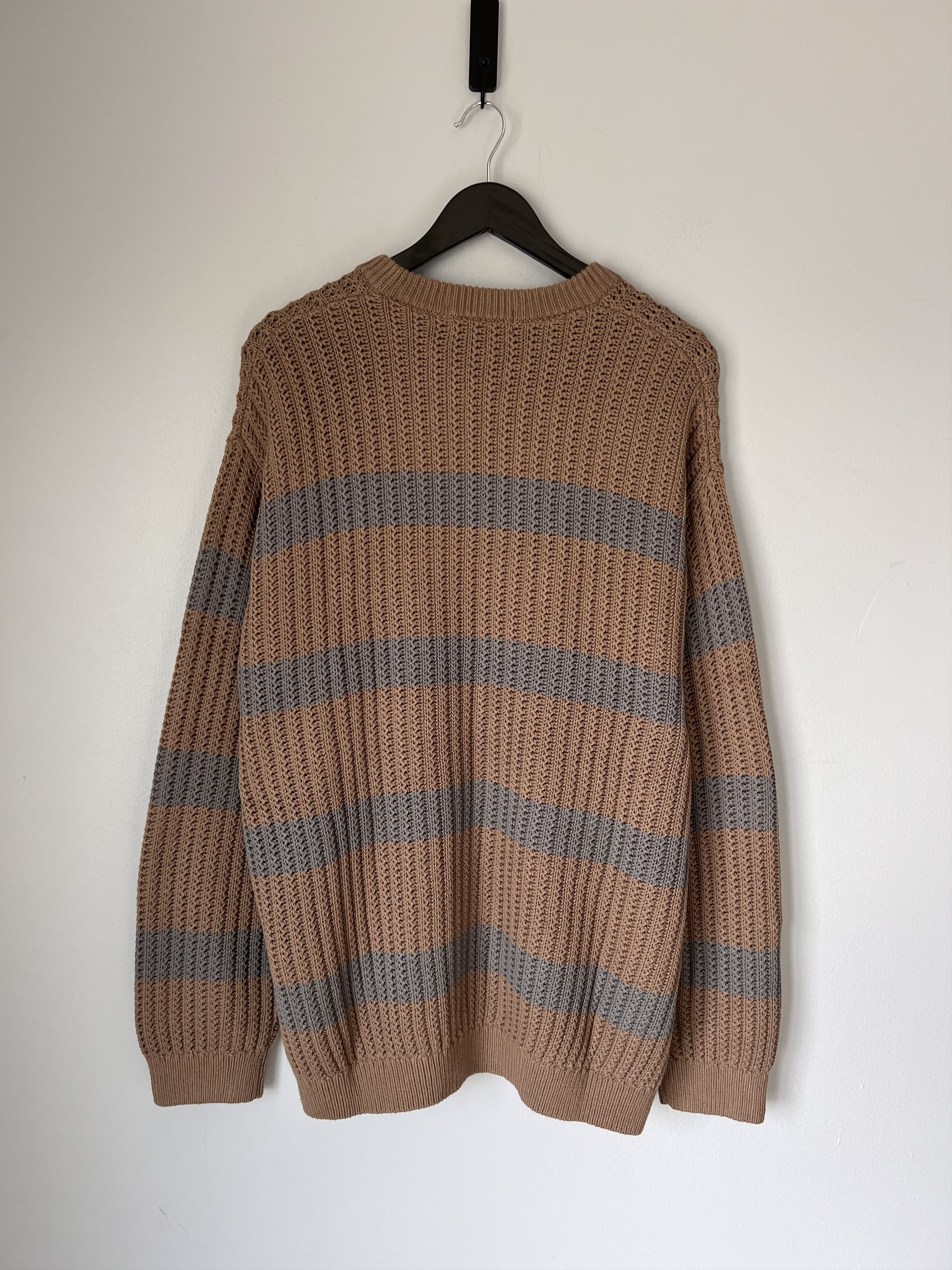 Supreme Supreme Loose Gauge Small Box Logo Sweater in Khaki Stripe Size US XL / EU 56 / 4 - 5 Thumbnail
