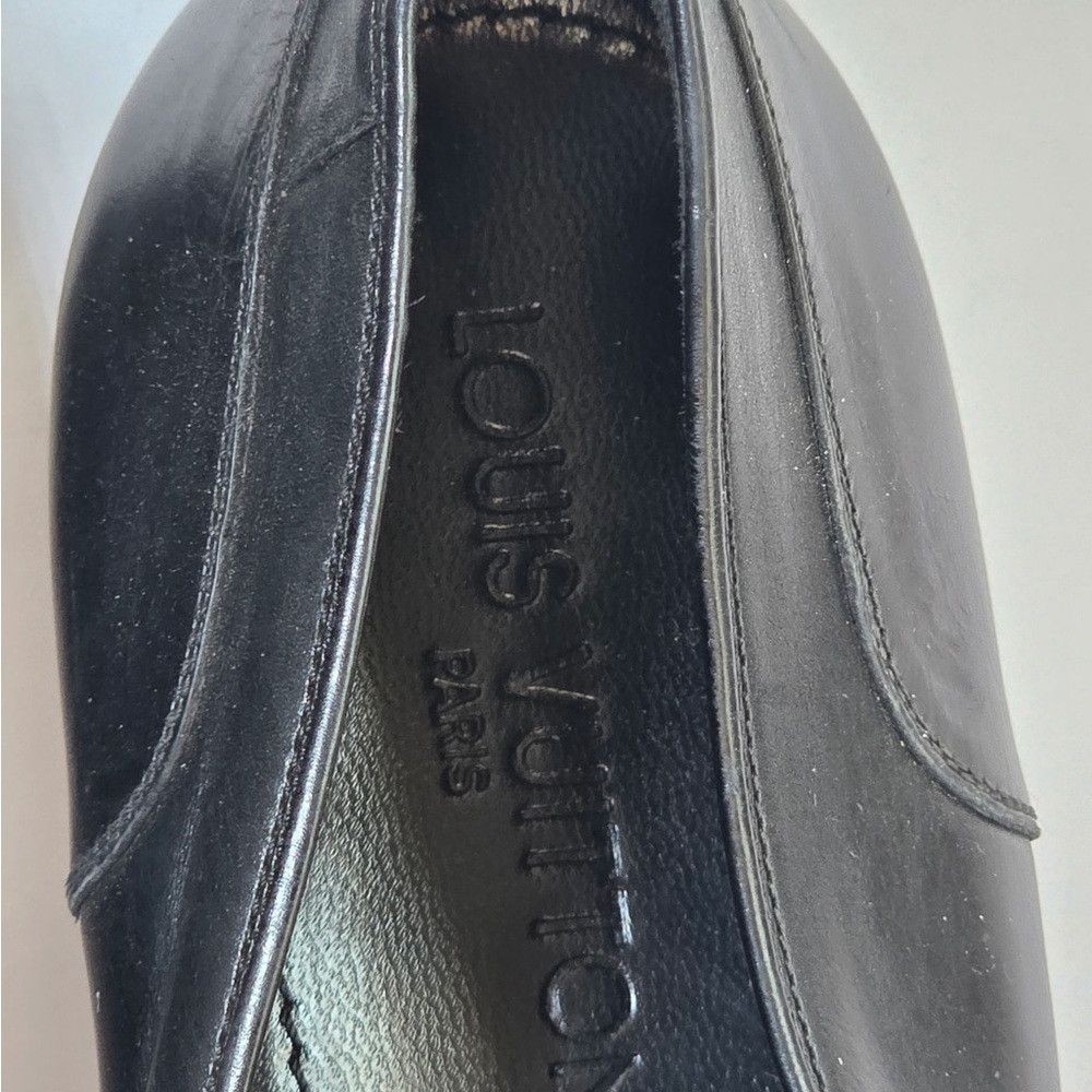 Louis Vuitton Louis Vuitton Men’s Black Leather Loafers Size US 8 / EU 41 - 4 Thumbnail