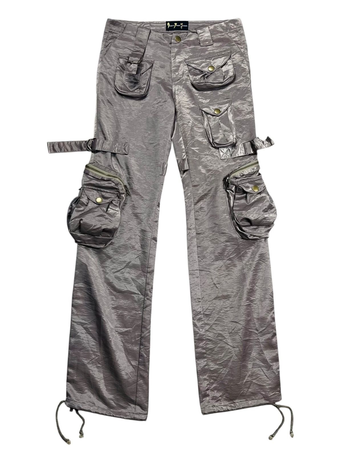 If Six Was Nine GOA Style 2000s BTJ - Sateen Cargo Pants Size US 29 - 2 Thumbnail