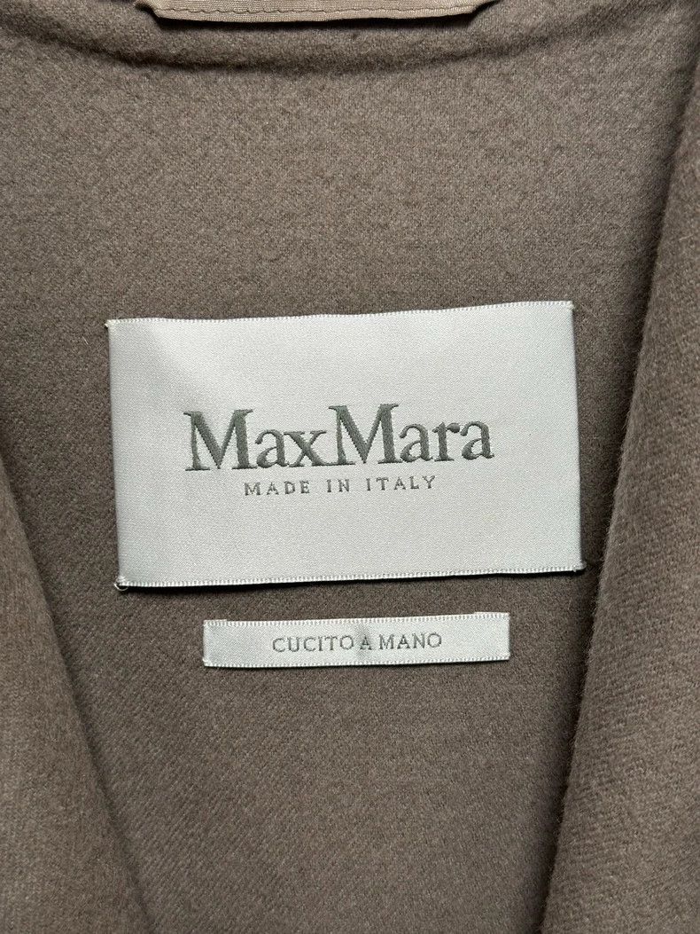 Max Mara Max Mara Grey-brown color-block wool hooded coat Size S / US 4 / IT 40 - 3 Thumbnail