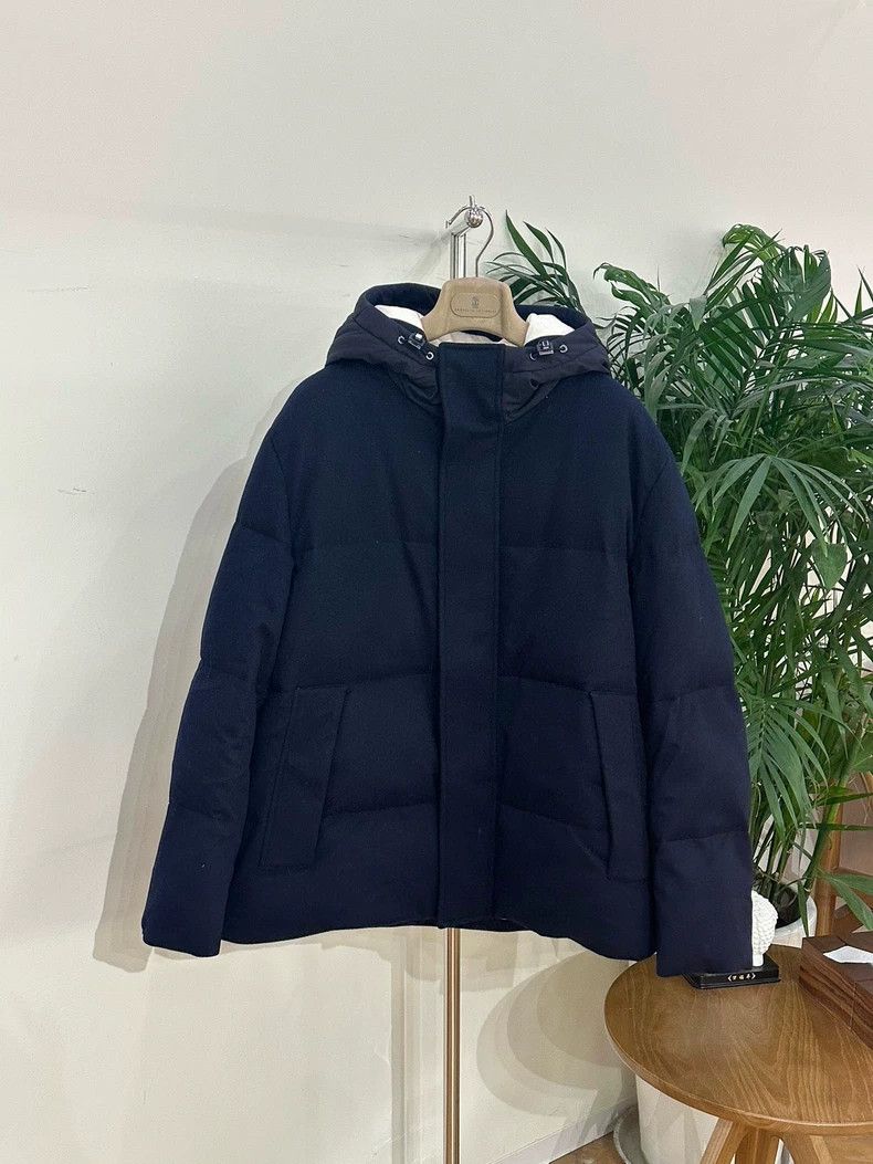 Loro Piana LORO PIANA Men's zipper hooded cashmere down jacket Size US M / EU 48-50 / 2 - 1 Thumbnail