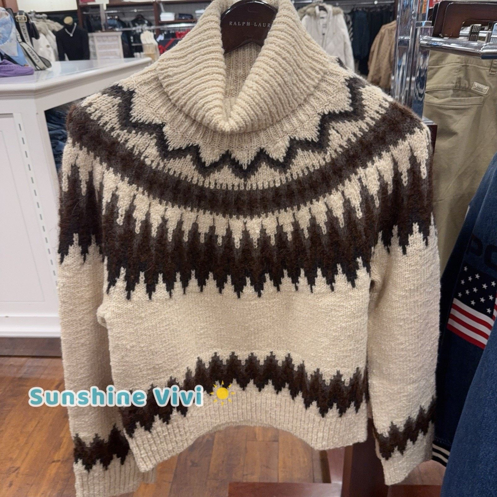 Polo Ralph Lauren NWT Polo Ralph Lauren Fair Isle Wool Blend Turtleneck Woman Size M / US 6-8 / IT 42-44 - 1 Thumbnail