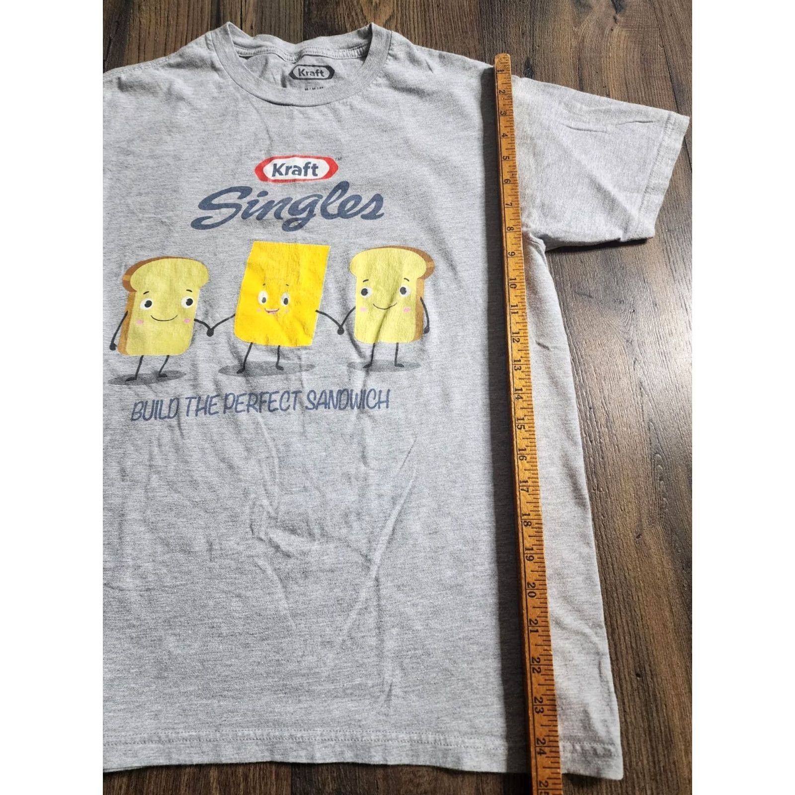 Vintage Kraft Mens M T-Shirt Short Sleeve Crew Neck Gray Cotton Graphic Print 90s Vintage? Size US M / EU 48-50 / 2 - 2 Thumbnail