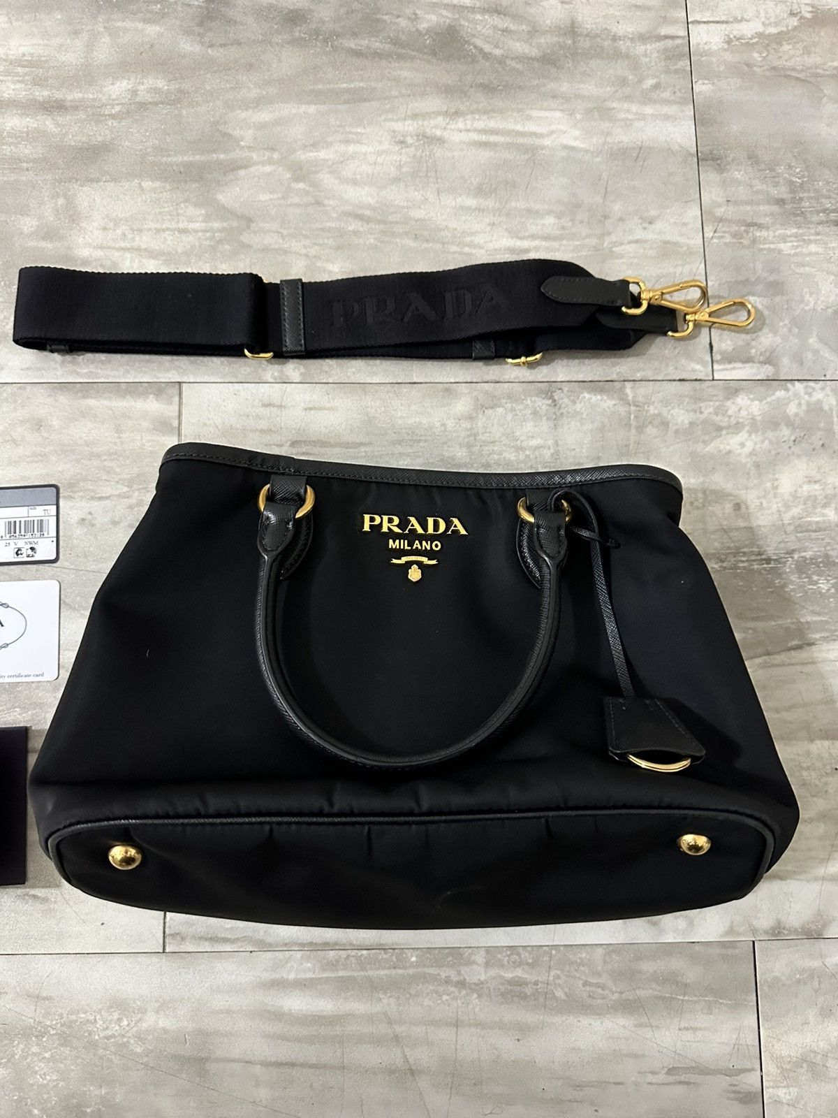Prada Prada Tessuto Nylon Two Way Satchel Purse Size ONE SIZE - 5 Thumbnail