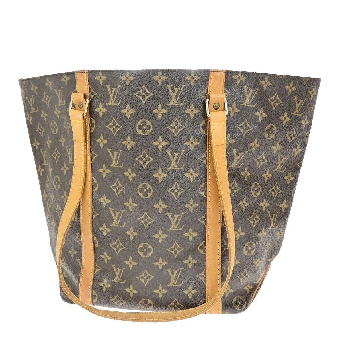 Louis Vuitton Sac Shopping Brown Canvas Tote Bag (Pre-Owned) Size ONE SIZE - 1 Thumbnail