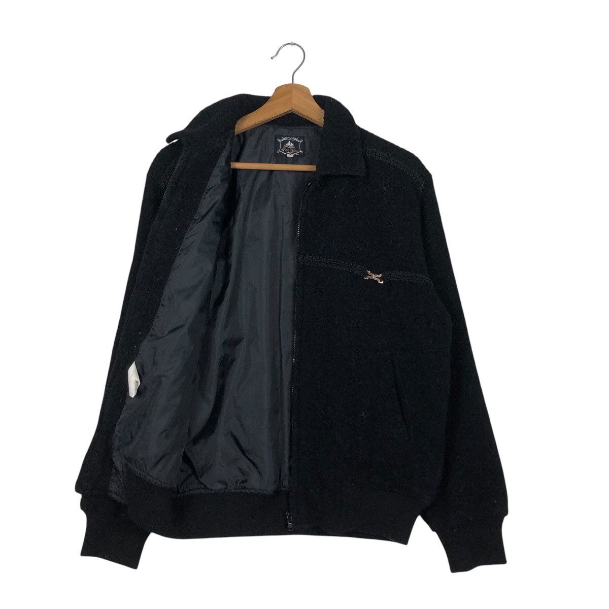 Japanese Brand 📌Vintage Bomber Jacket Ice Berg Rich Black Issey Miyake Size US M / EU 48-50 / 2 - 12 Thumbnail