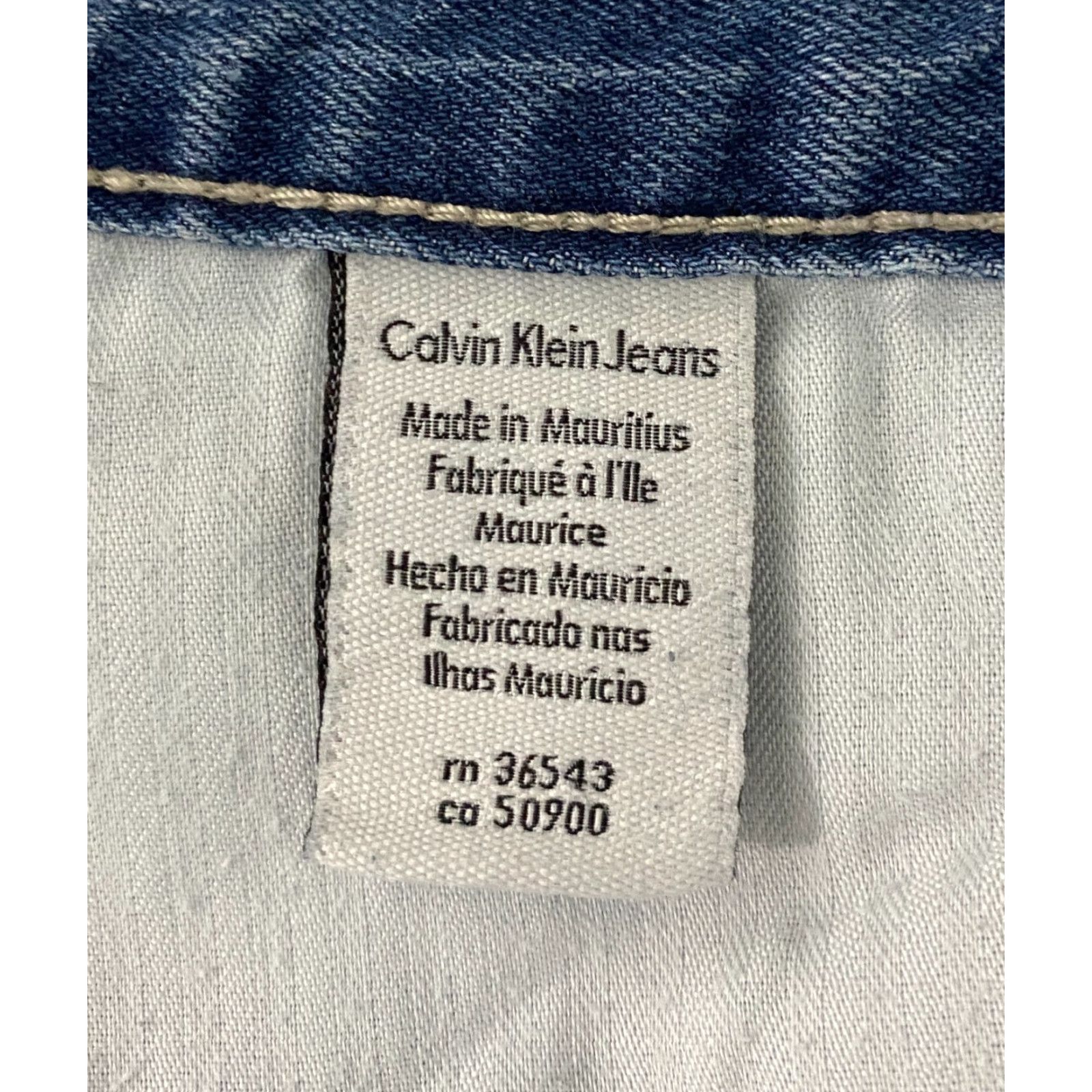 Calvin Klein Calvin Klein Jeans Mens Regular Fit 34 Jeans 34x34 Denim Blue Distressed 5-Pocket Straight Denim USA Jeans Mens Size US 34 / EU 50 - 7 Thumbnail