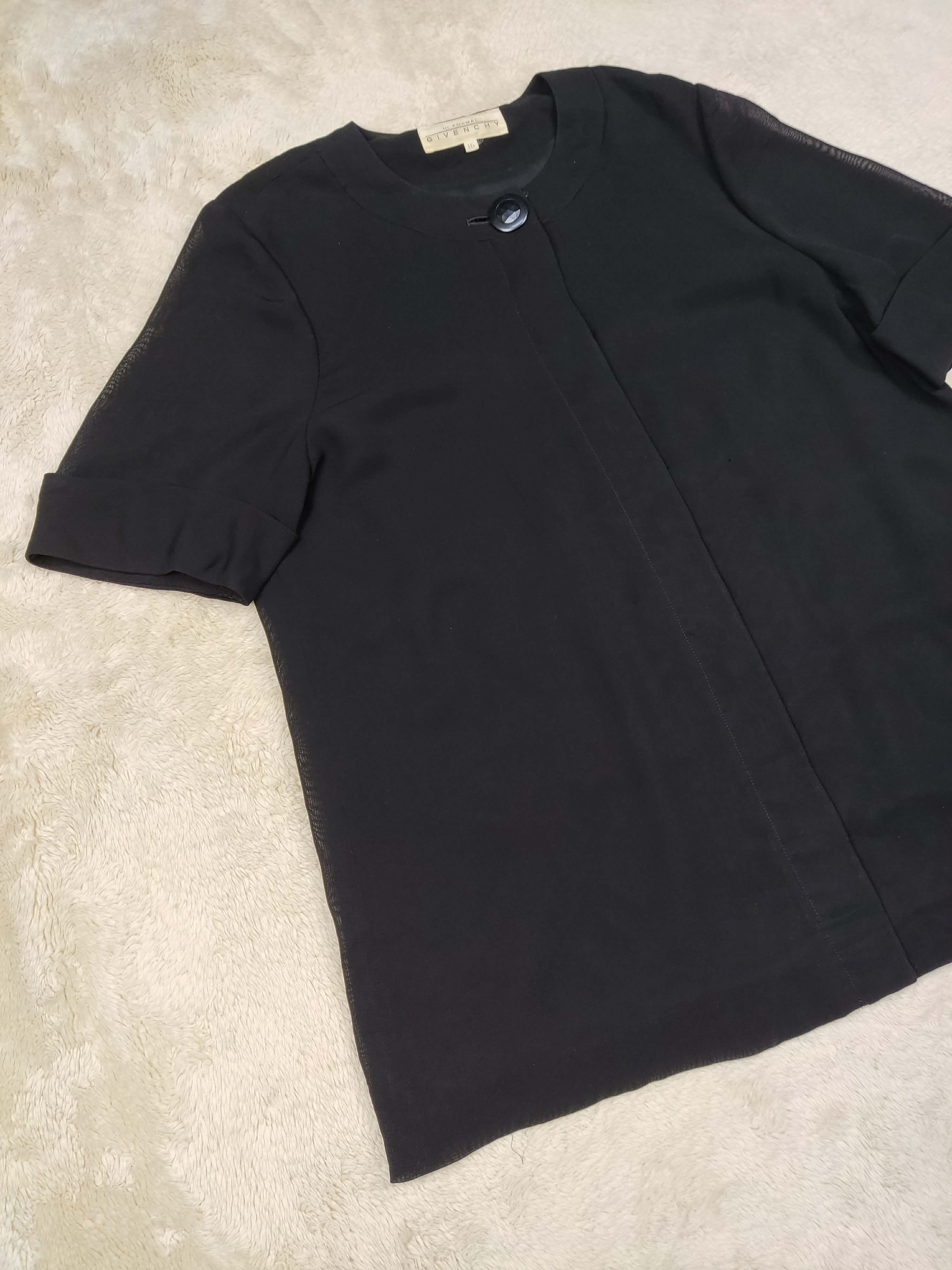 Givenchy Vintage Hi Formal Givenchy Black Blouse Jacket Size L / US 10 / IT 46 - 2 Thumbnail
