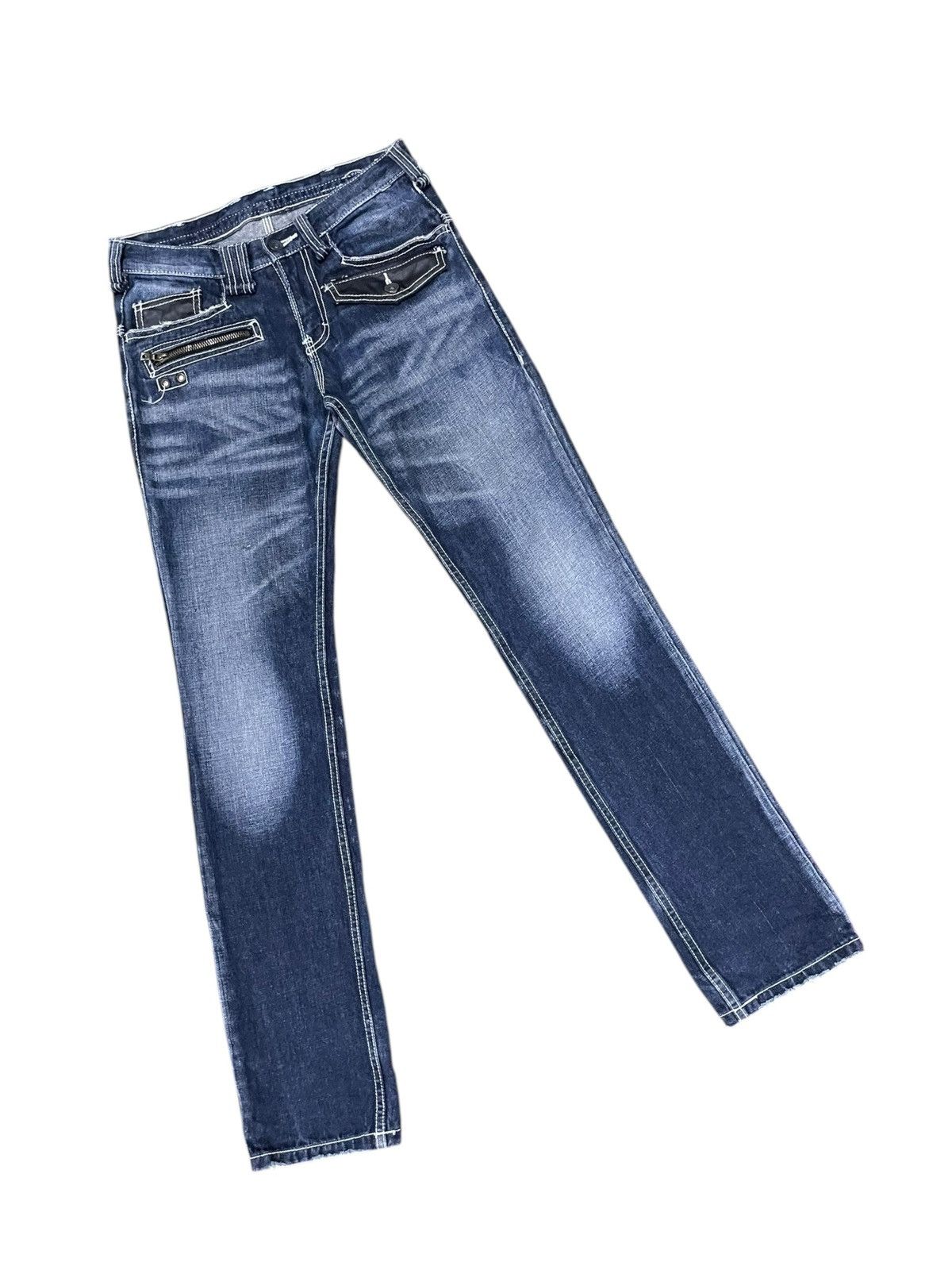 Le Grande Bleu (L.G.B.) Semantic Design Rockers Lowrise Jeans Size US 30 / EU 46 - 6 Thumbnail