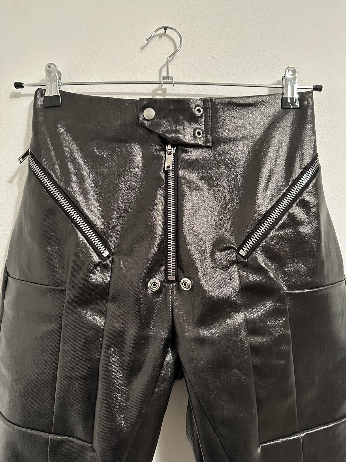 Rick Owens Rick Owens Easy Strobe Cargo Black Lacquered Denim Size US 28 / EU 44 - 7 Thumbnail