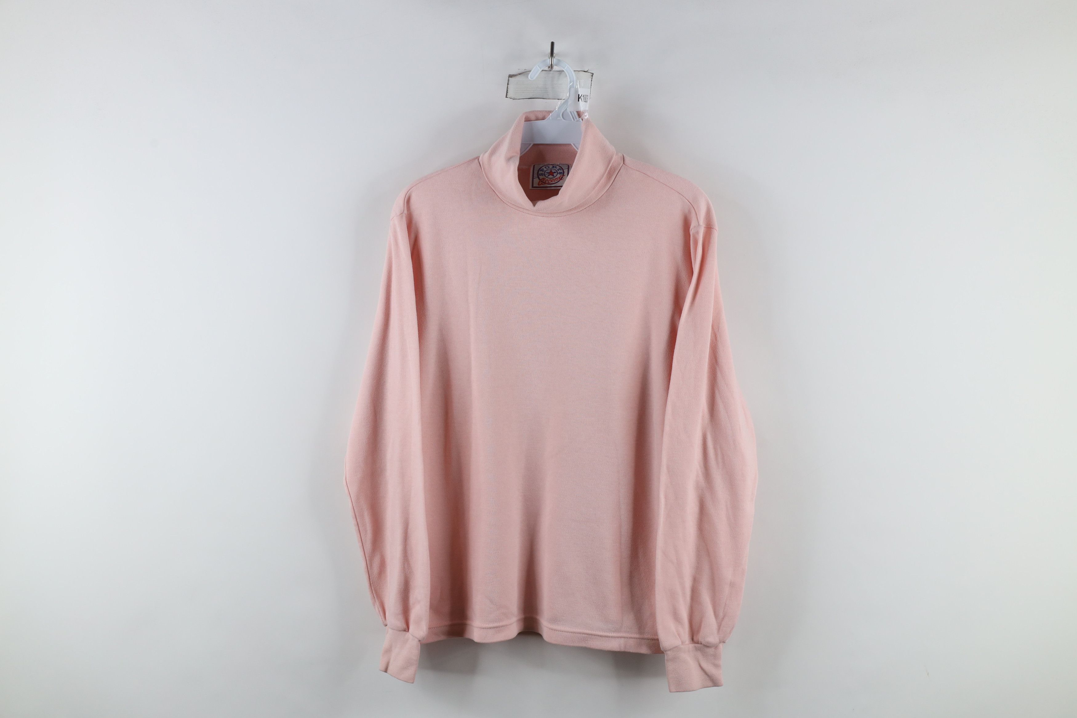 Vintage Vintage 90s Streetwear Long Sleeve Turtleneck T-Shirt Pink Size L / US 10 / IT 46 - 1 Thumbnail