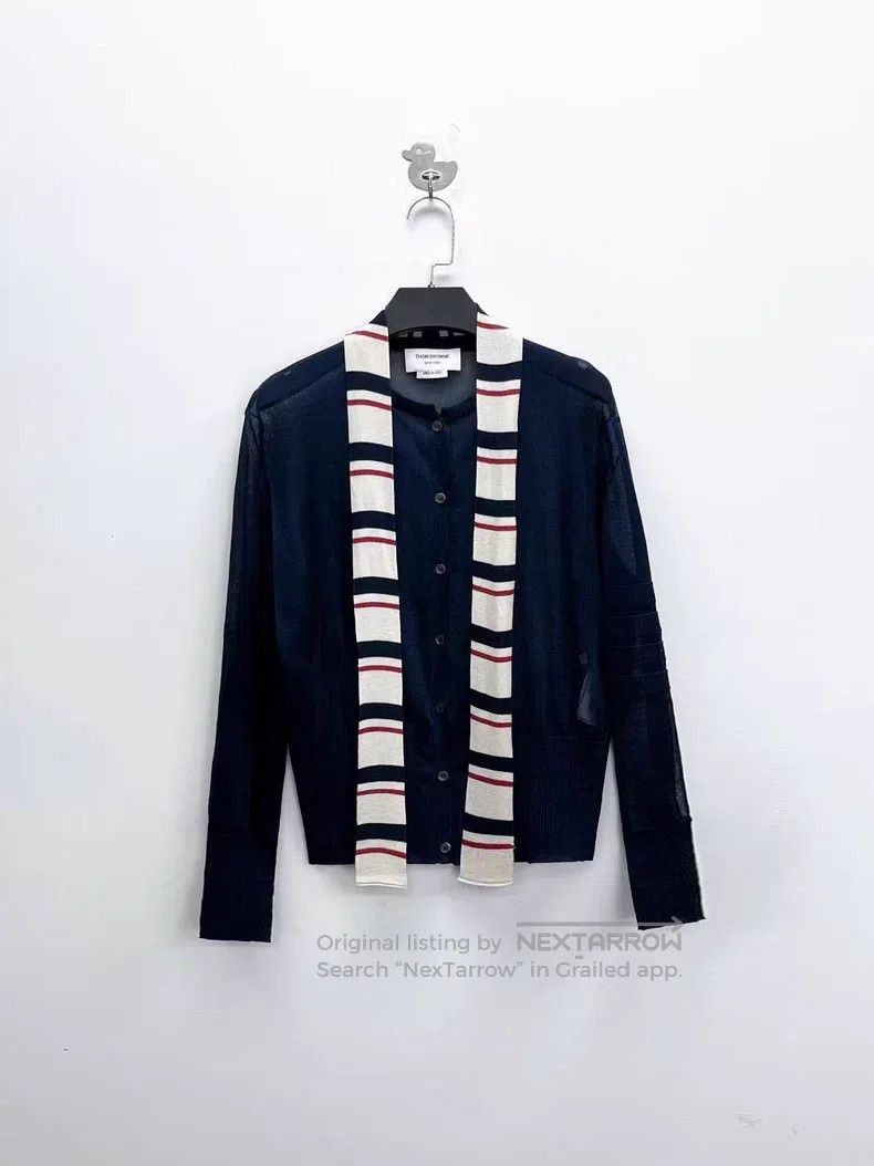 Thom Browne Thom Browne Dark blue cardigan jacket Size US S / EU 44-46 / 1 - 1 Thumbnail