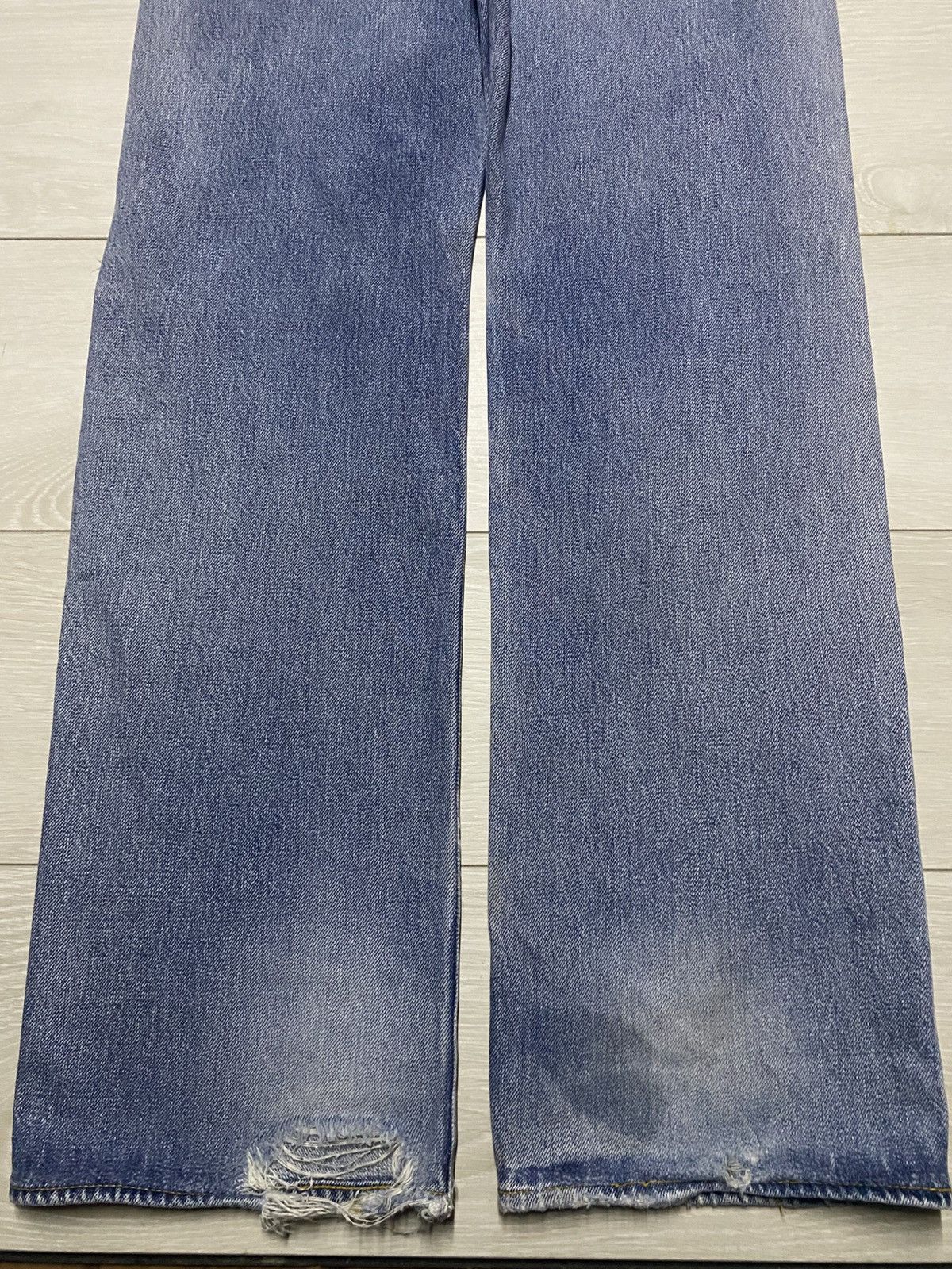 Denime Vintage DENIME 89 Selvedge Light Wash Distressed Baggy Jeans Size US 28 / EU 44 - 6 Thumbnail