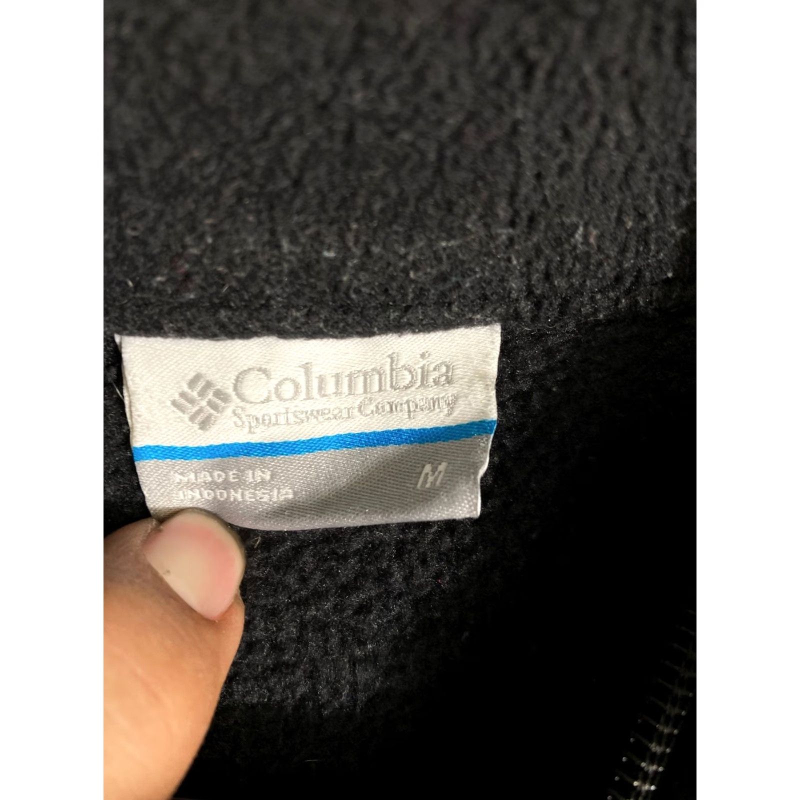 Vintage Columbia Coat Jacket Womens Medium Black Fleece Full Zip Outdoor Long Sleeve Pockets Logo Jacket Size M / US 6-8 / IT 42-44 - 7 Thumbnail