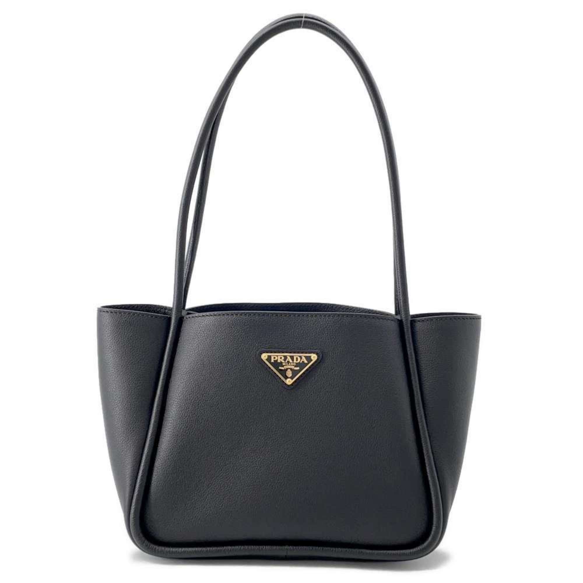 Prada Tote Bag Mini Soft Grain Leather 1Bg539 Prada Black, Women's