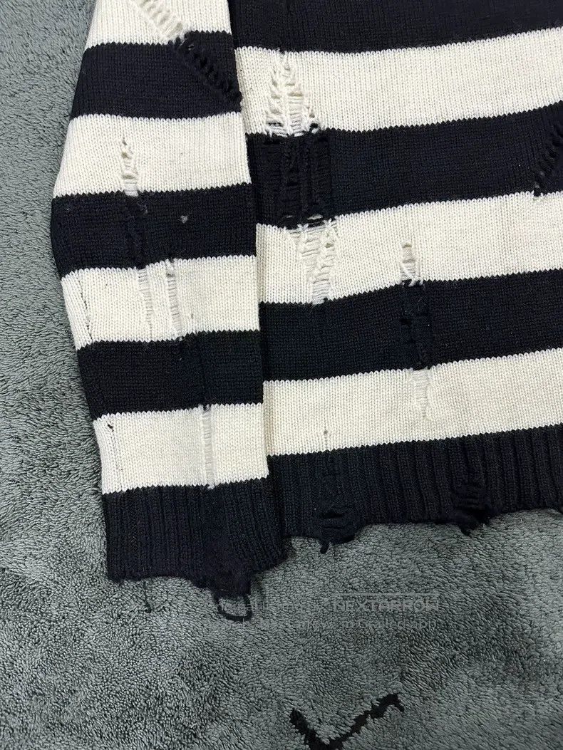 Other JUNYA WATANABE Striped Destroyed Knit Sweater Size US S / EU 44-46 / 1 - 4 Thumbnail