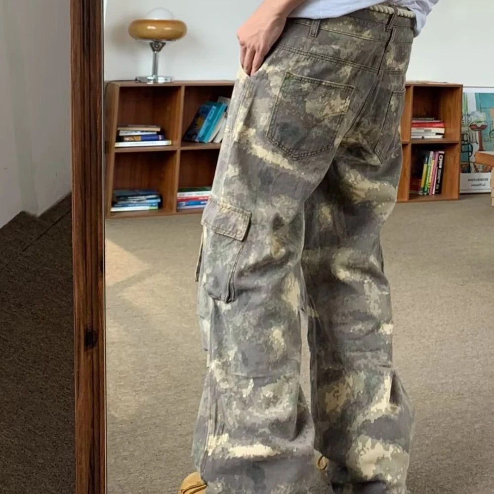 Japanese Brand × Jean fade baggy camo flared cargo pants Size US 32 / EU 48 - 5 Thumbnail