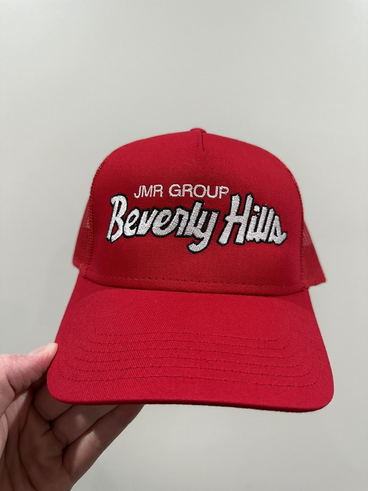 Other Beverly Hills JMR Group Red Trucker Hat Size ONE SIZE - 8 Thumbnail