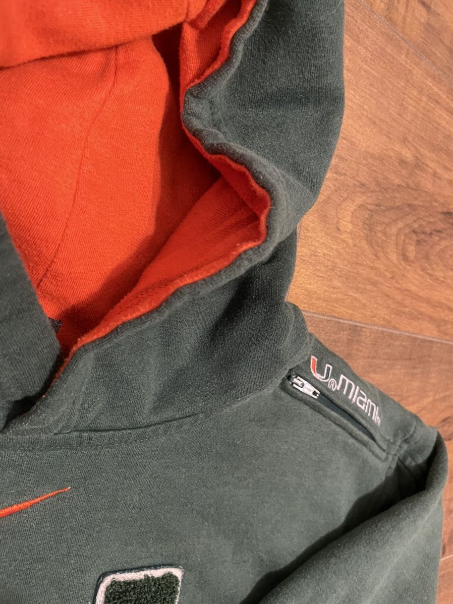Nike 90s Miami Hurricanes Center Swoosh Nike Hoodie Size US XL / EU 56 / 4 - 4 Thumbnail
