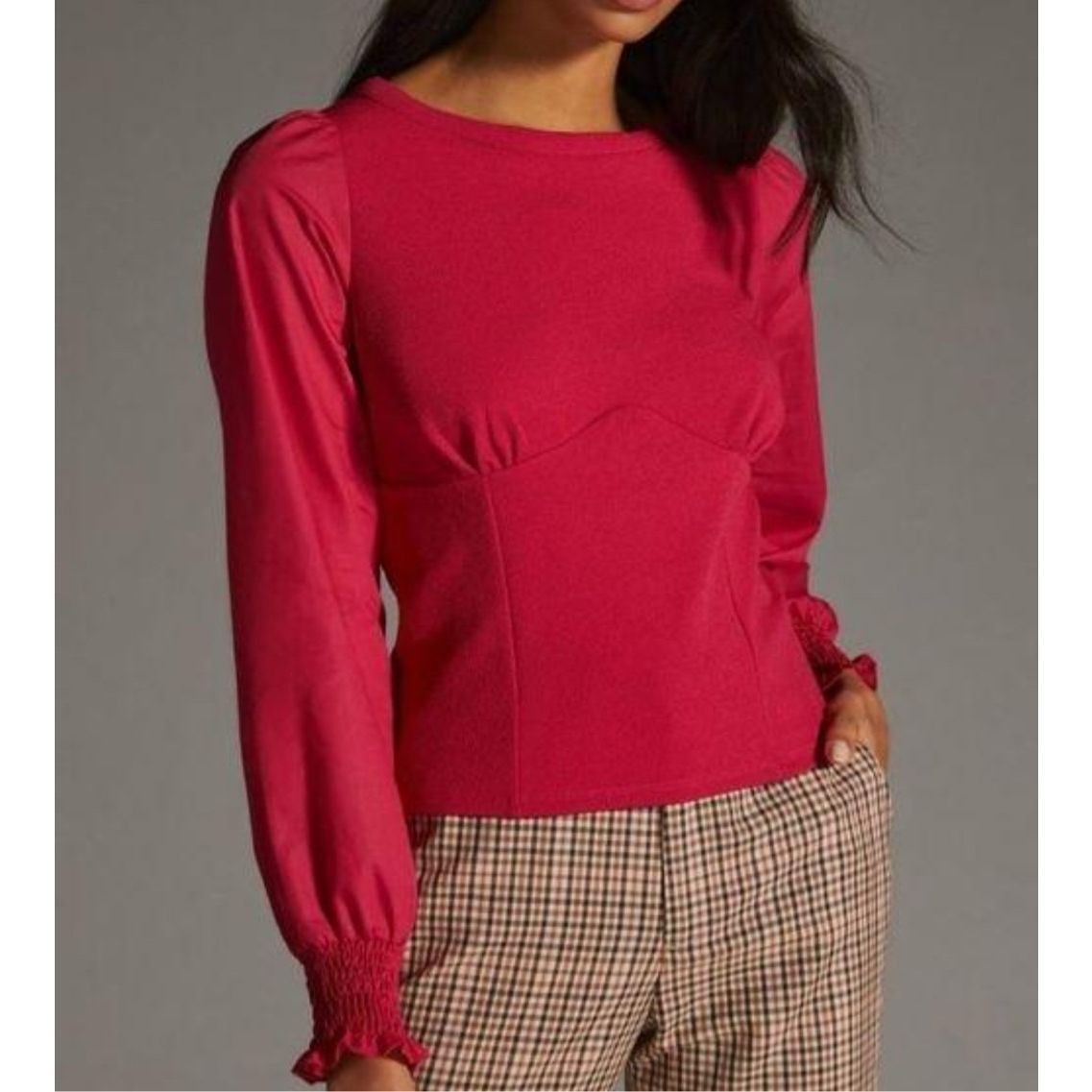 Anthropologie Anthropologie Structured Long Sleeve Top Size medium Size M / US 6-8 / IT 42-44 - 1 Thumbnail