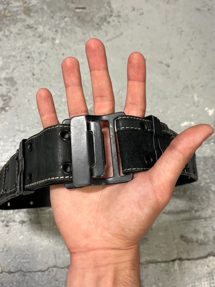 Vintage 2000s Plein Sud Black Patchwork Leather Belt Size ONE SIZE - 9 Thumbnail