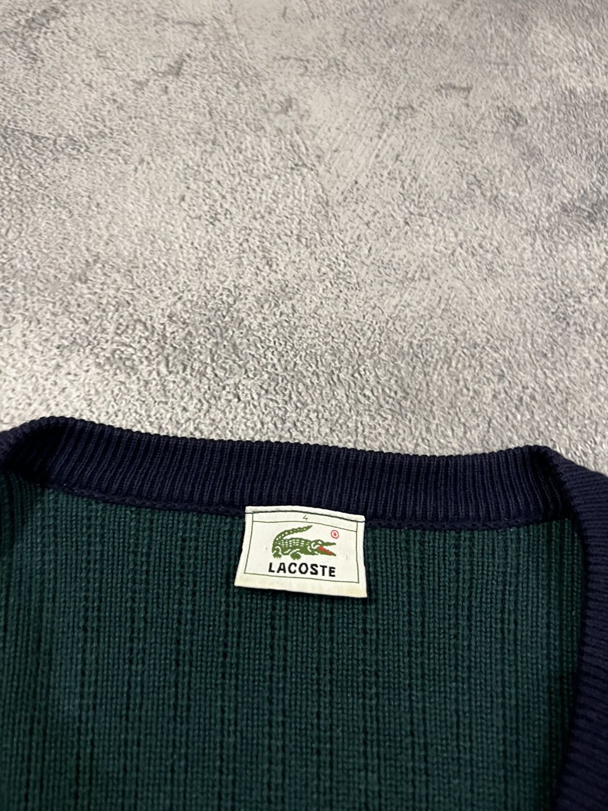 Lacoste × Vintage Vintage Y2k Lacoste Acrylic Striped Cardigan Sweater 00’s Size US M / EU 48-50 / 2 - 4 Thumbnail