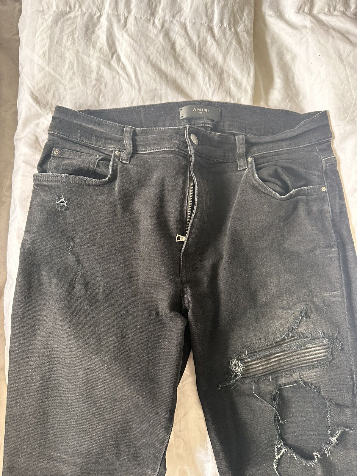 Amiri Amiri Black Biker Thrasher Jean Size US 32 / EU 48 - 5 Thumbnail
