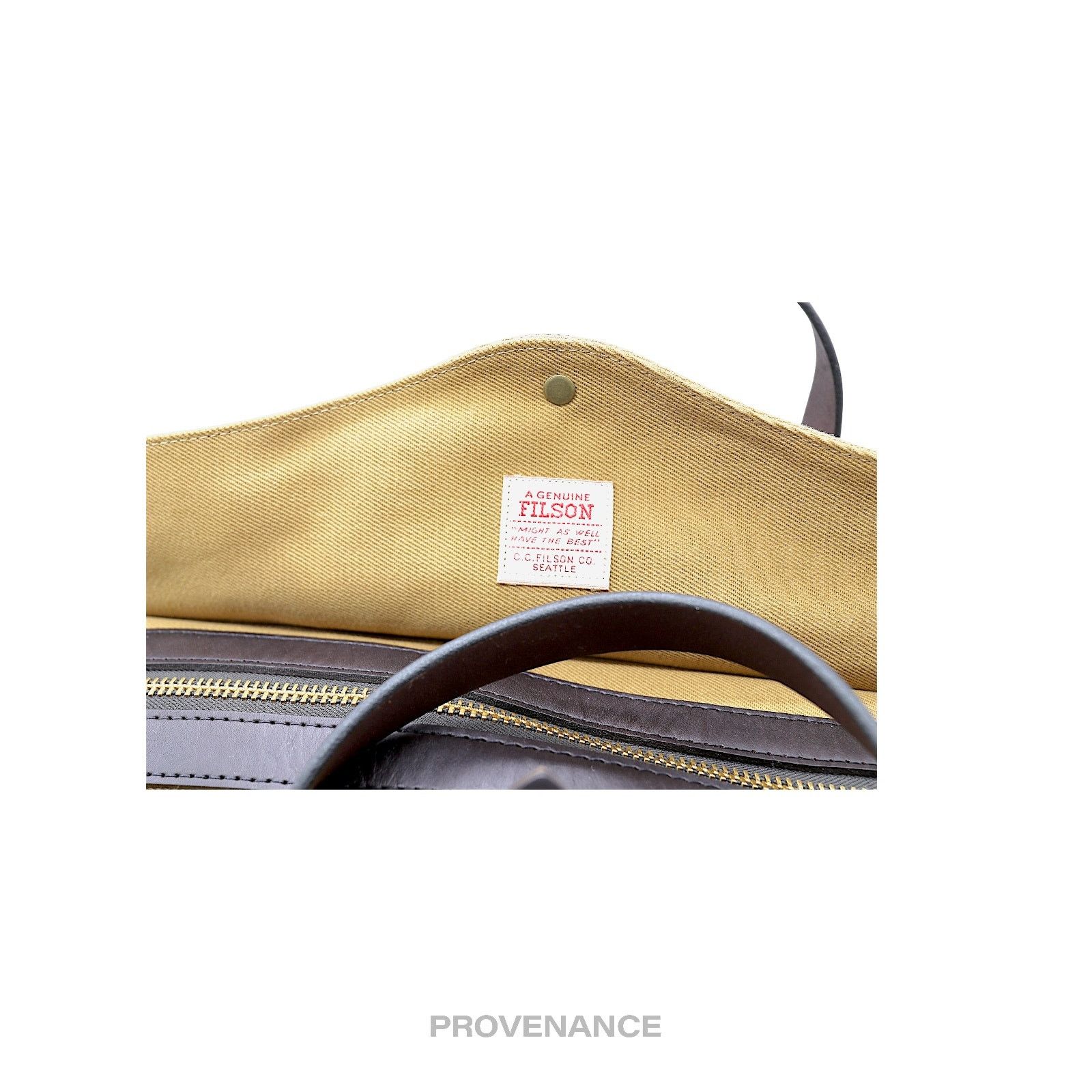 Filson 🔴 BNWT Filson Rugged Twill Small Weekend Duffel Bag - Tan Size ONE SIZE - 5 Thumbnail