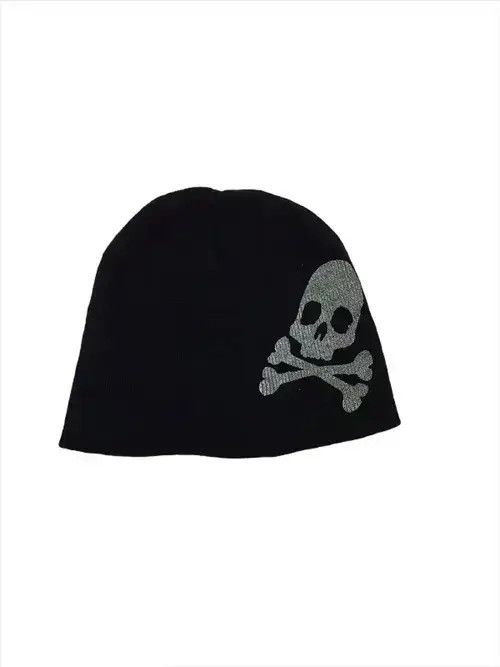 Japanese Brand Skull Beanie Hat Size ONE SIZE - 3 Thumbnail