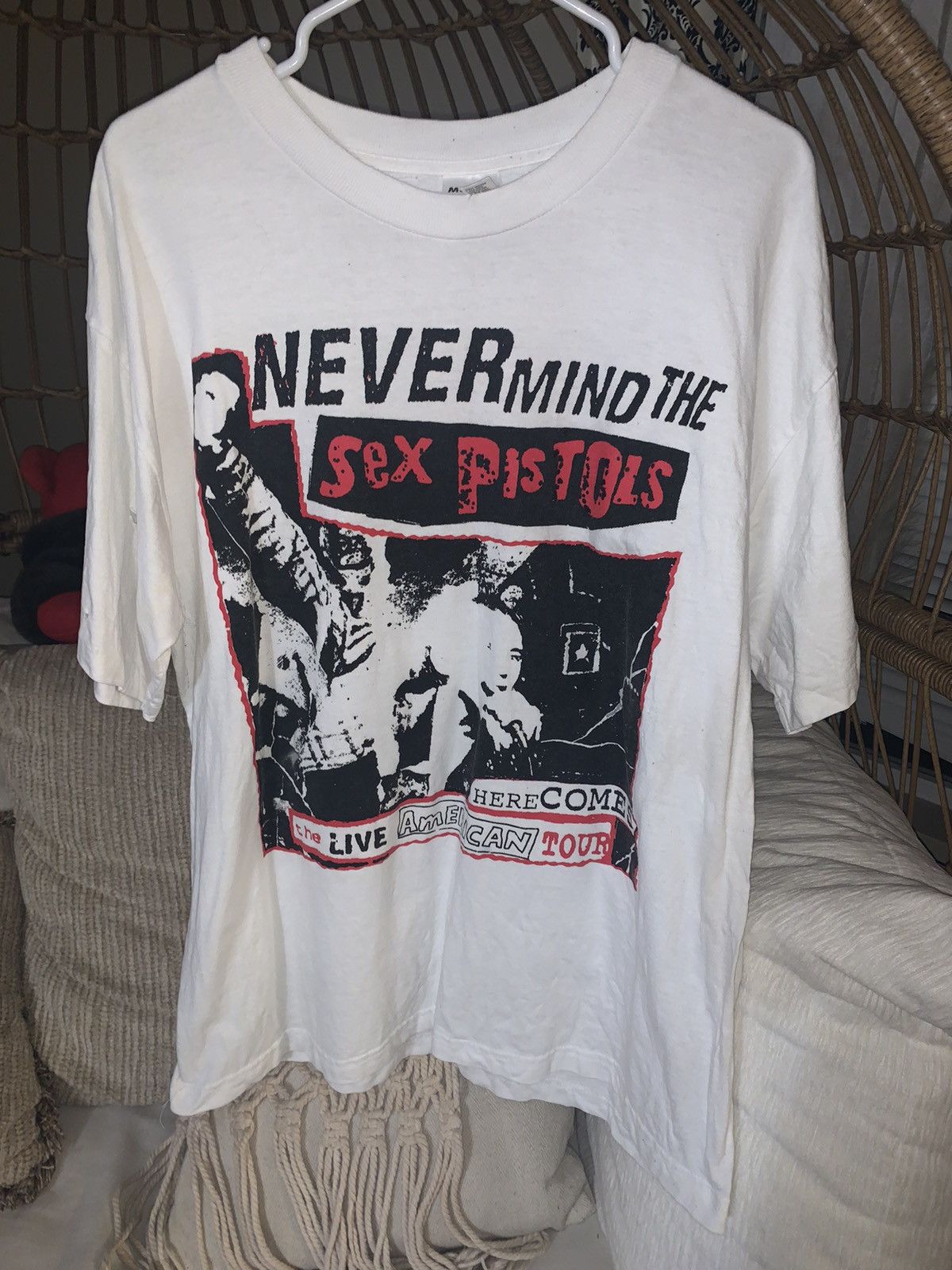 Image of Band Tees x Vintage Nevermind The Sex Pistols God Save The Queen Shirt in White, Men's (Size XL)