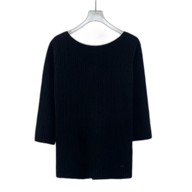 Chanel Chanel Black Cashmere Long Sleeve Sweater -2505 Size US S / EU 44-46 / 1 - 1 Thumbnail