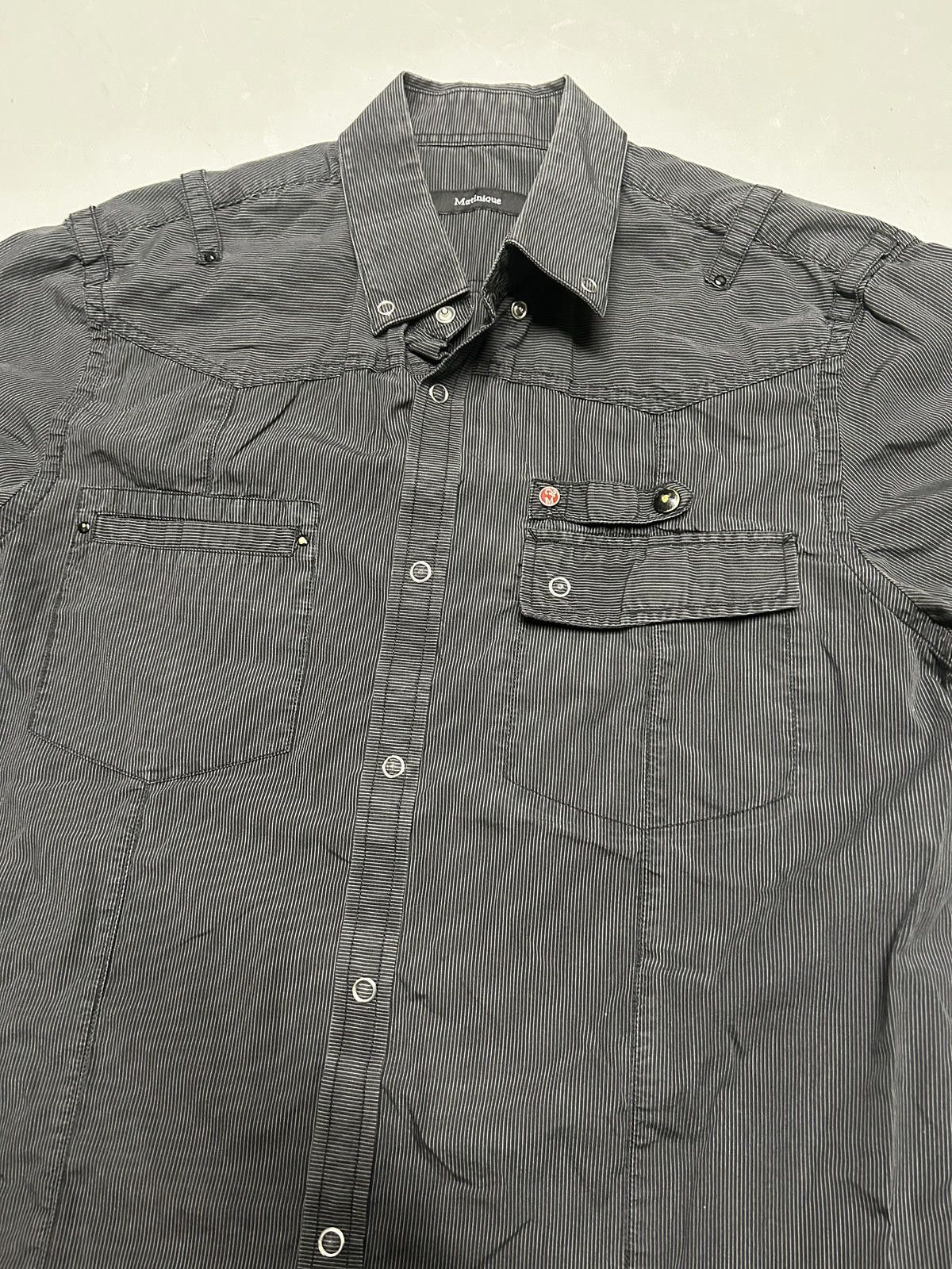 Matinique Men's Martinique Casual Short Sleeve Shirt in Black Stripes Size US M / EU 48-50 / 2 - 5 Thumbnail