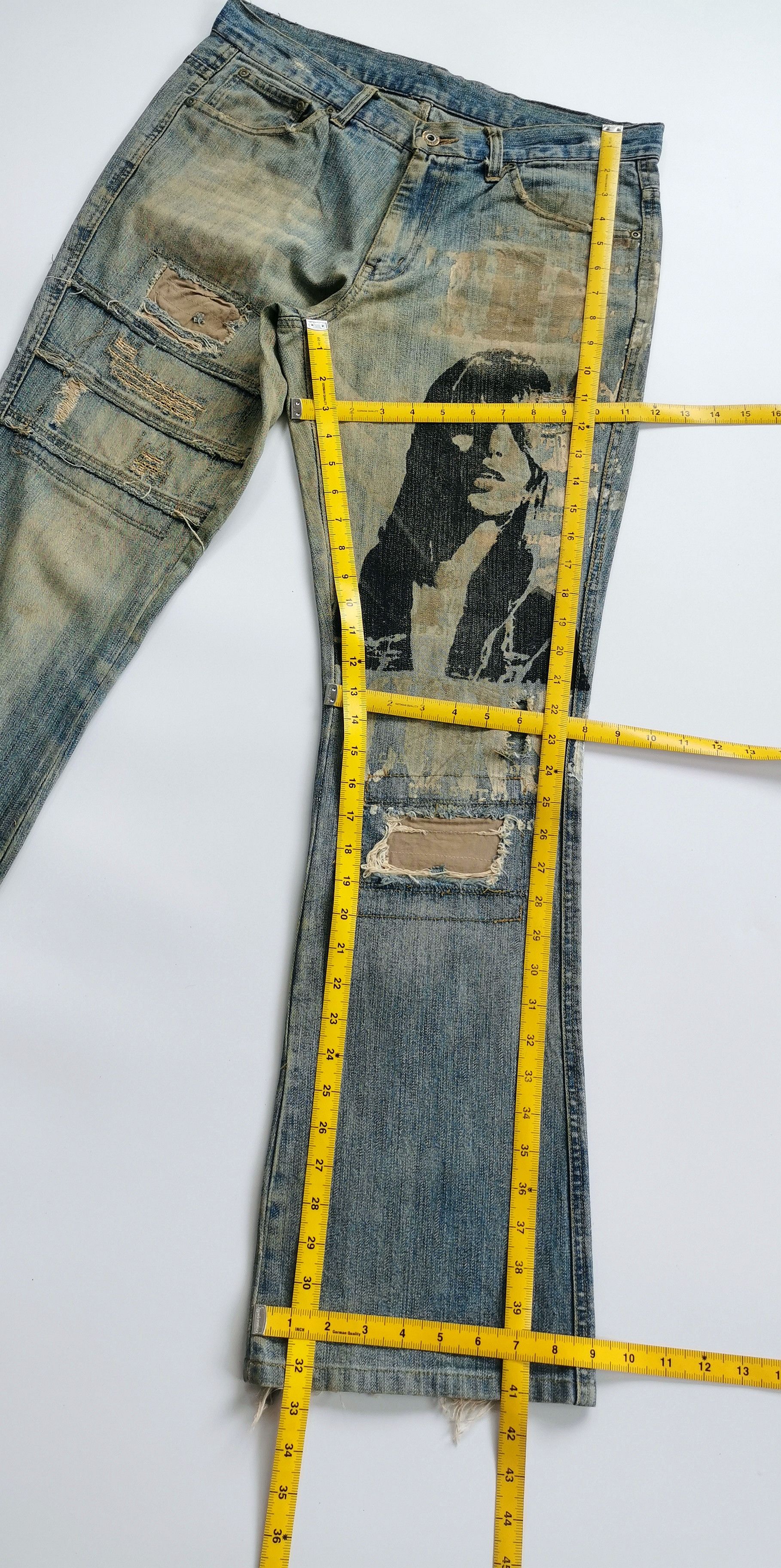 In The Attic In The attic Flared Distressed Poem Jeans Pants Size US 33 - 7 Thumbnail