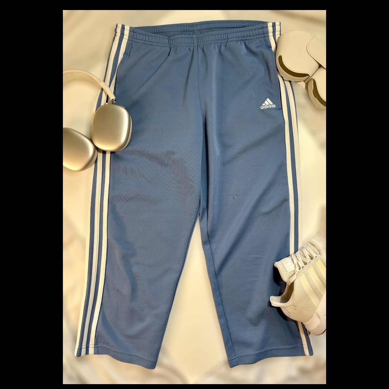Adidas Adidas Blue Track Pants Size 27" / US 4 / IT 40 - 2 Thumbnail