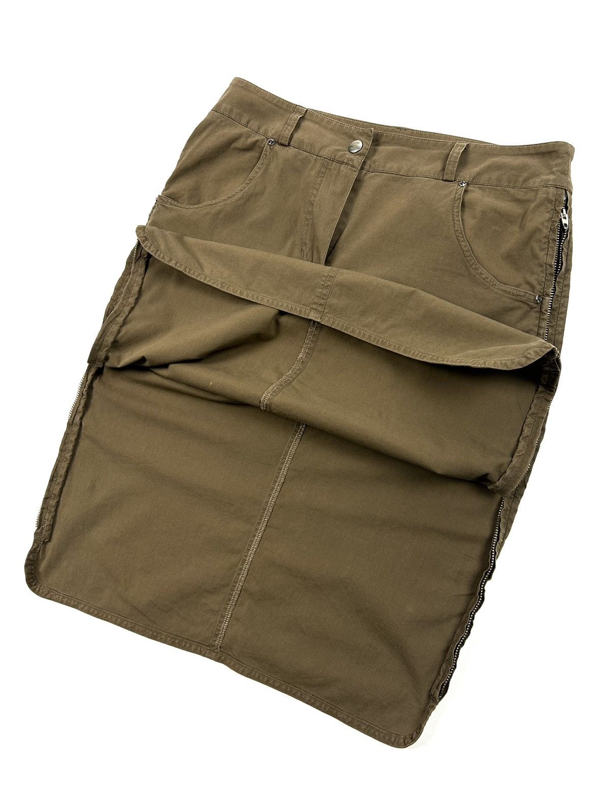 Sonia Rykiel Sonia Rykiel Archive Brown Zip Mini Skirt Used Effect S Y2K Size 25" / US 0 / IT 36 - 4 Thumbnail