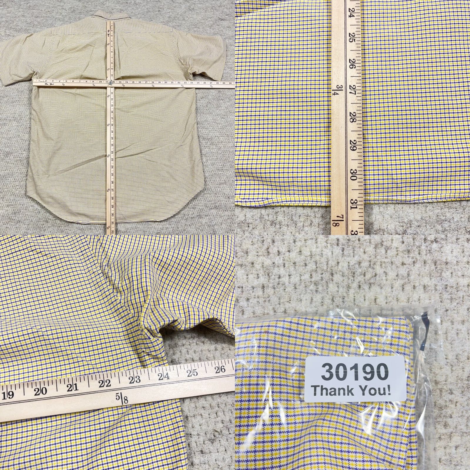 Ralph Lauren Ralph Lauren Button-Up Shirt Men M Pink Yellow Plaid Cotton Oxford Classic Logo Short Sleeve Pattern Vintage: No Size US M / EU 48-50 / 2 - 8 Thumbnail