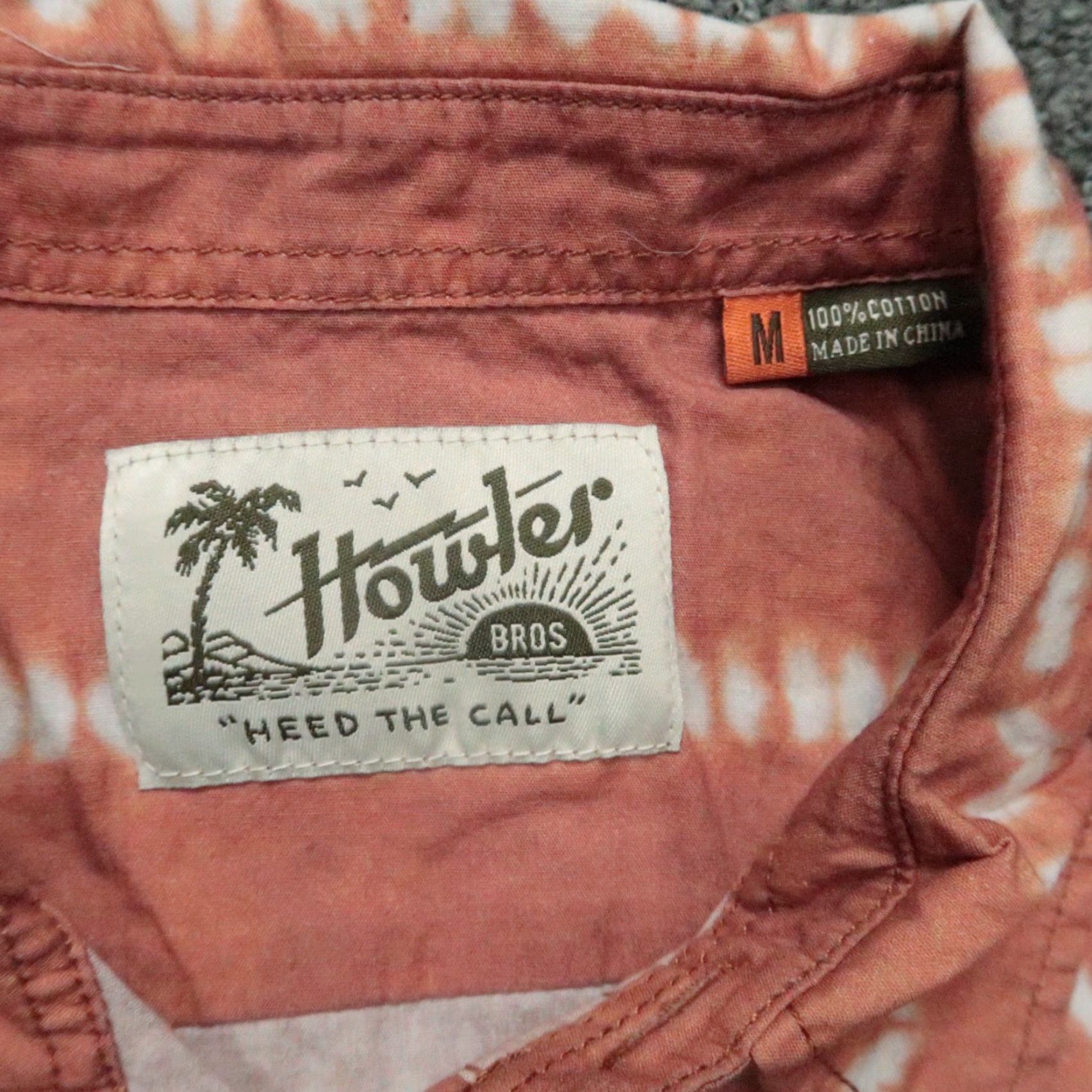 Howler Brothers Howler Bros Shirt Mens Medium Rust Orange San Gabriel Striped Short Sleeve Button-Up Casual Workwear 44 in Regular All Seasons Pockets Lightweight Size US M / EU 48-50 / 2 - 3 Thumbnail