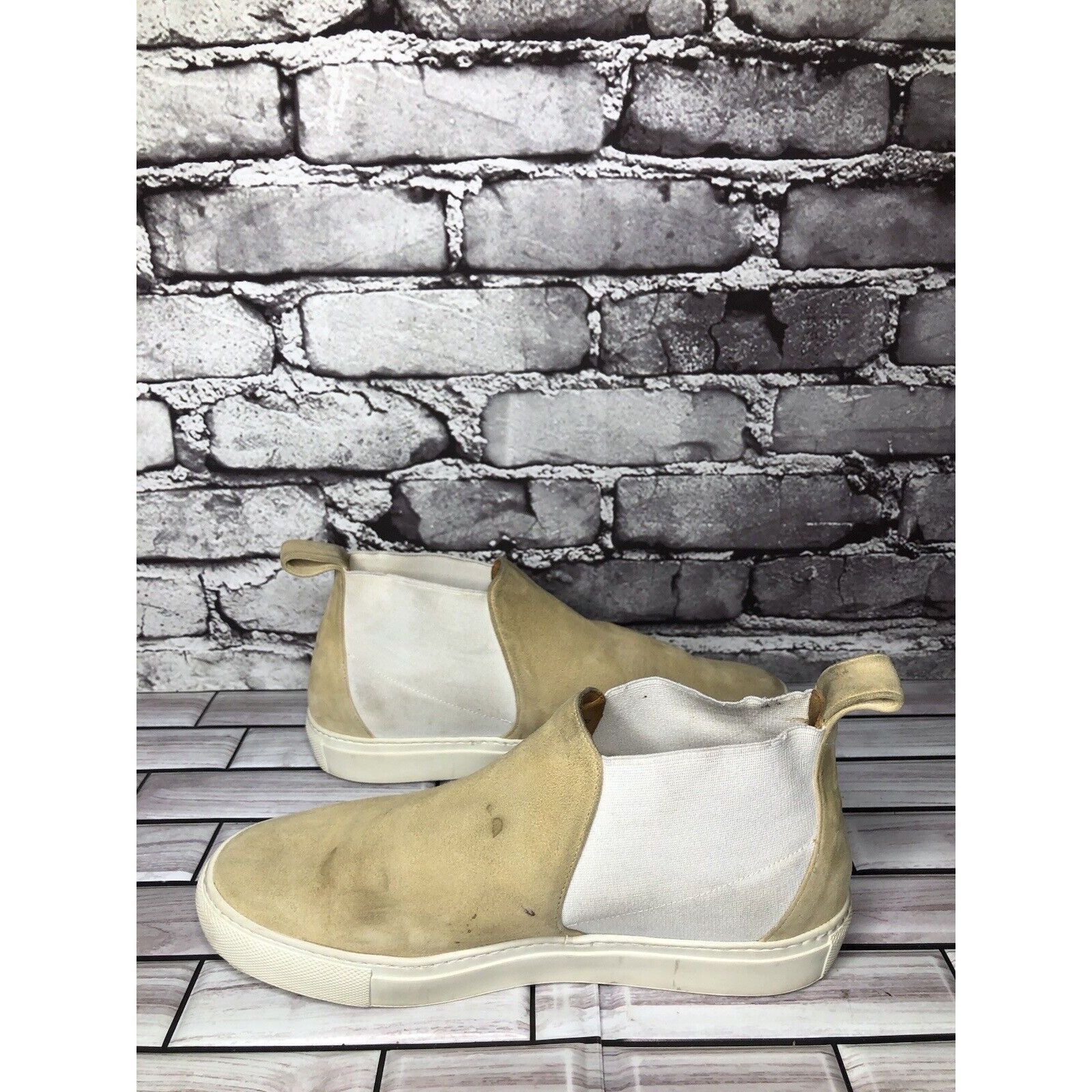 & Other Stories & Other Stories Beige Tan Suede White Textile Ankle Shoes Wo Size US 8 / IT 38 - 14 Thumbnail