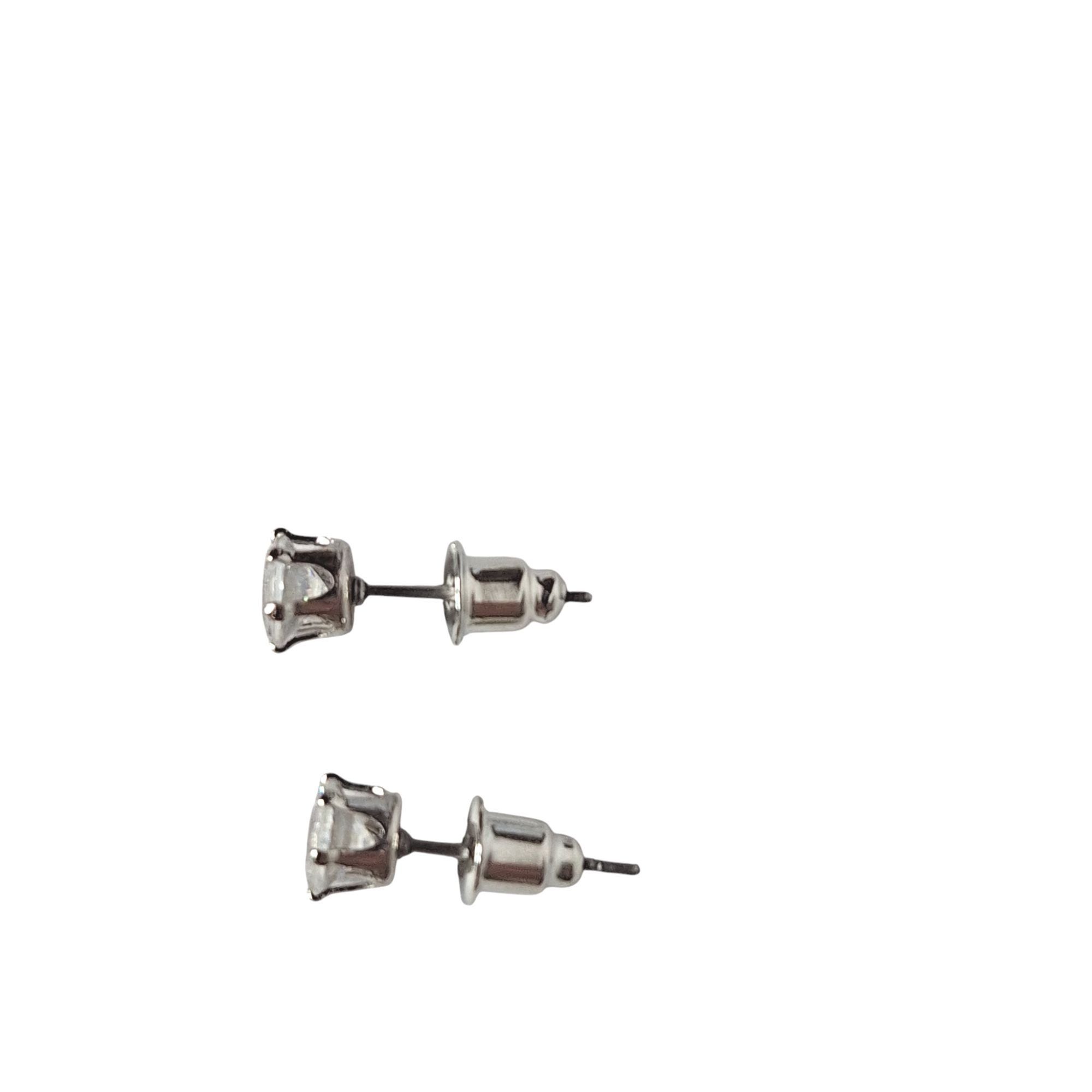 Other Round Cubic Zirconia Stud Earrings Silver Tone Minimalist Cl Size ONE SIZE - 2 Thumbnail