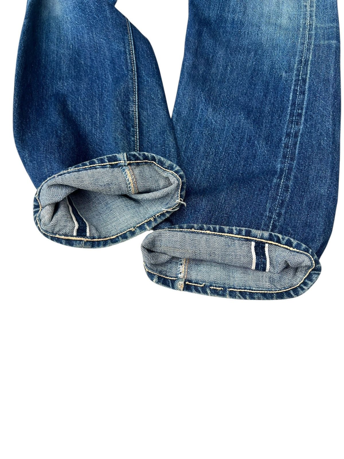 The Real McCoy's Vintage Joey McCoy Hidden Rivets Faded Denim Selvedge Jeans Size US 29 - 14 Thumbnail