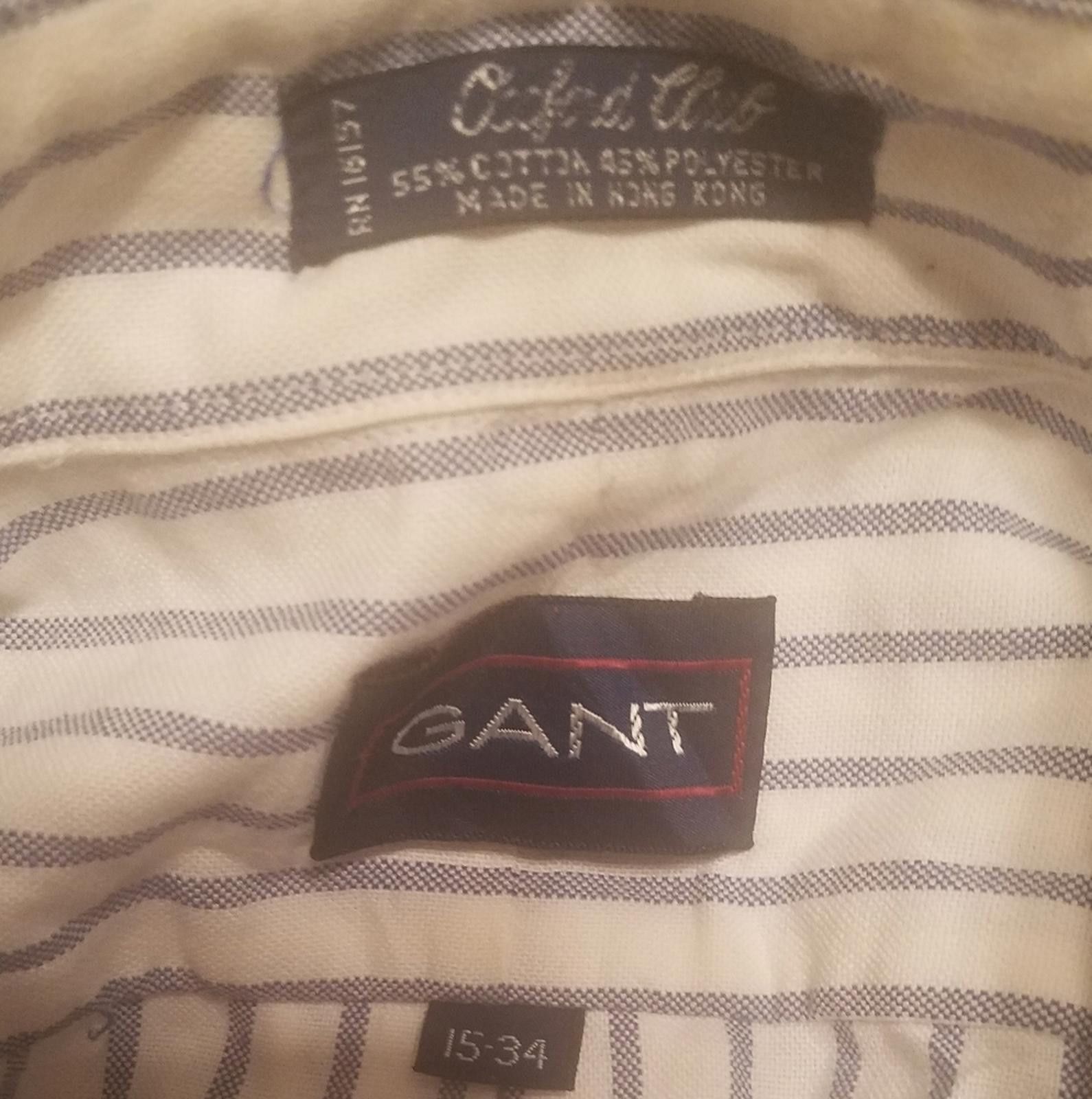 Gant Gant Comfort Club White and Blue Striped Dress Shirt 15/34 Size 38R - 4 Thumbnail