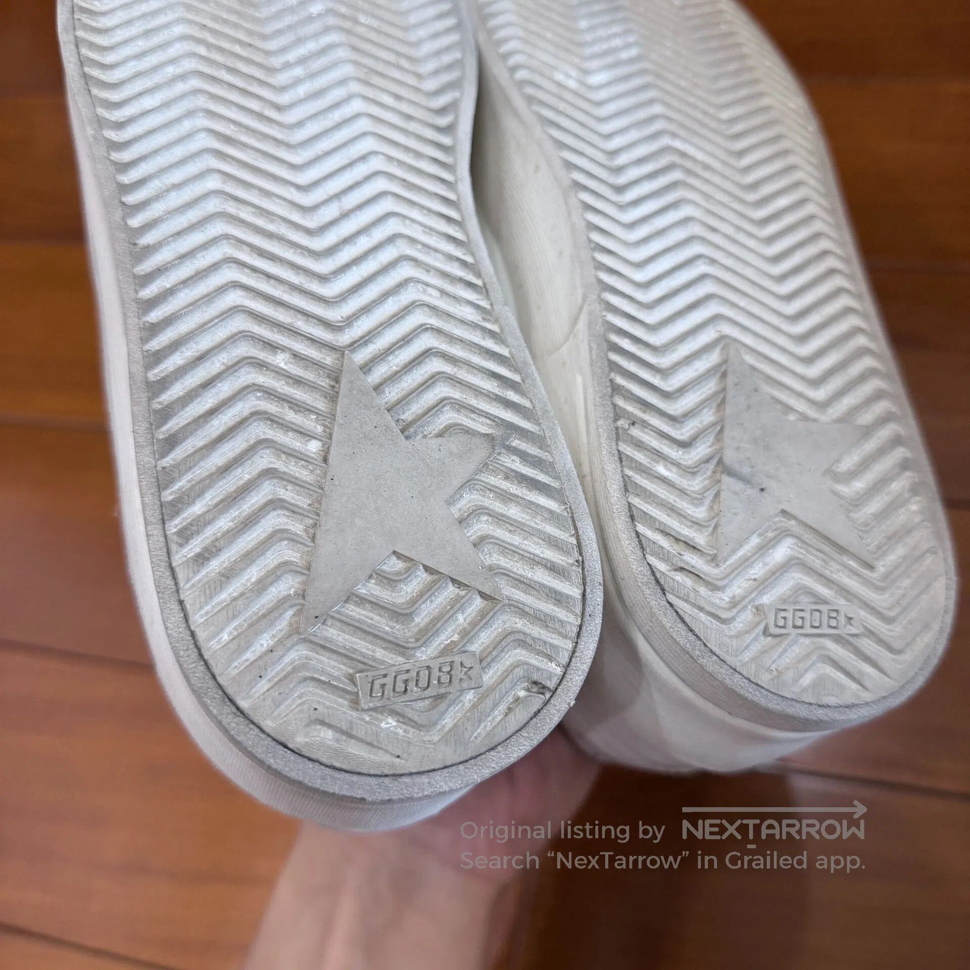 Golden Goose Golden Goose Stardan Distressed White Sneakers. Size US 7 / EU 40 - 4 Thumbnail