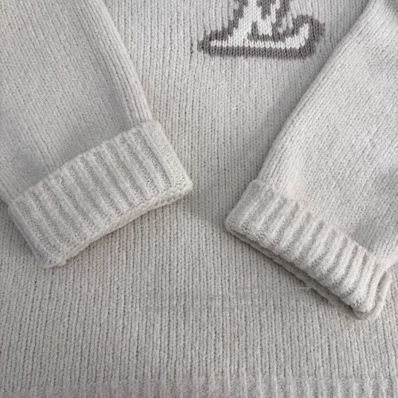 Louis Vuitton Louis Vuitton Intarsia logo teddy sweater Size US XXL / EU 58 / 5 - 5 Thumbnail