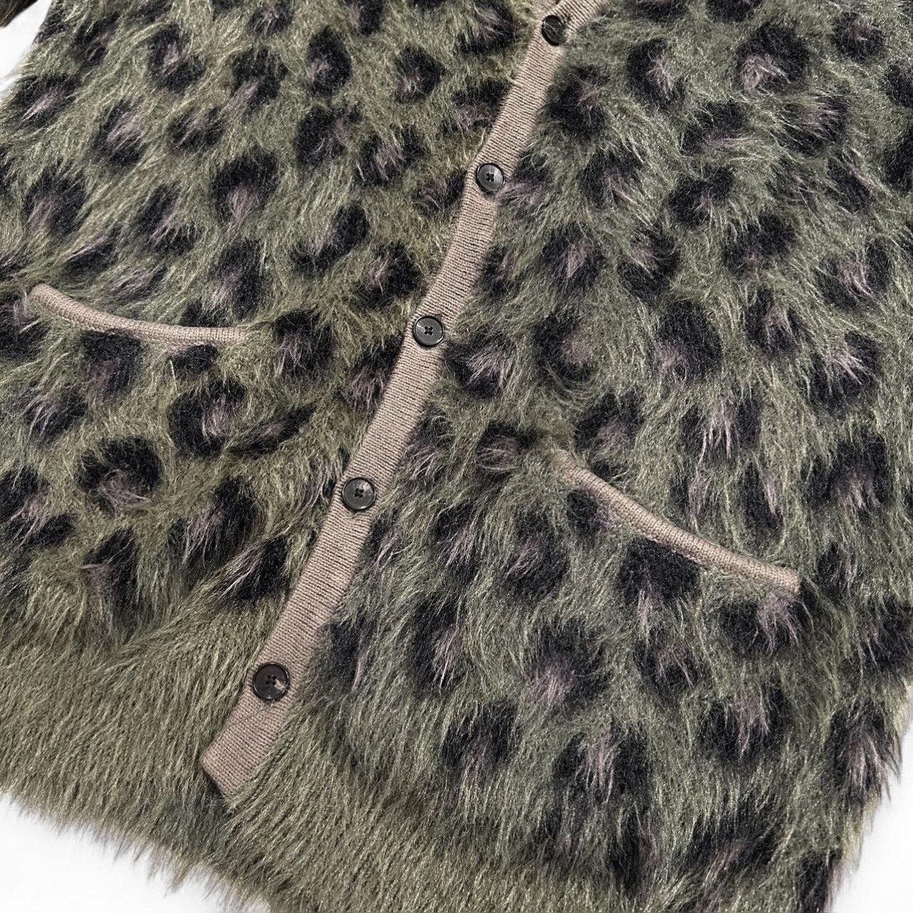Number (N)ine NUMBER (N)INE Leopard Fuzzy Cardigan Size US L / EU 52-54 / 3 - 4 Thumbnail