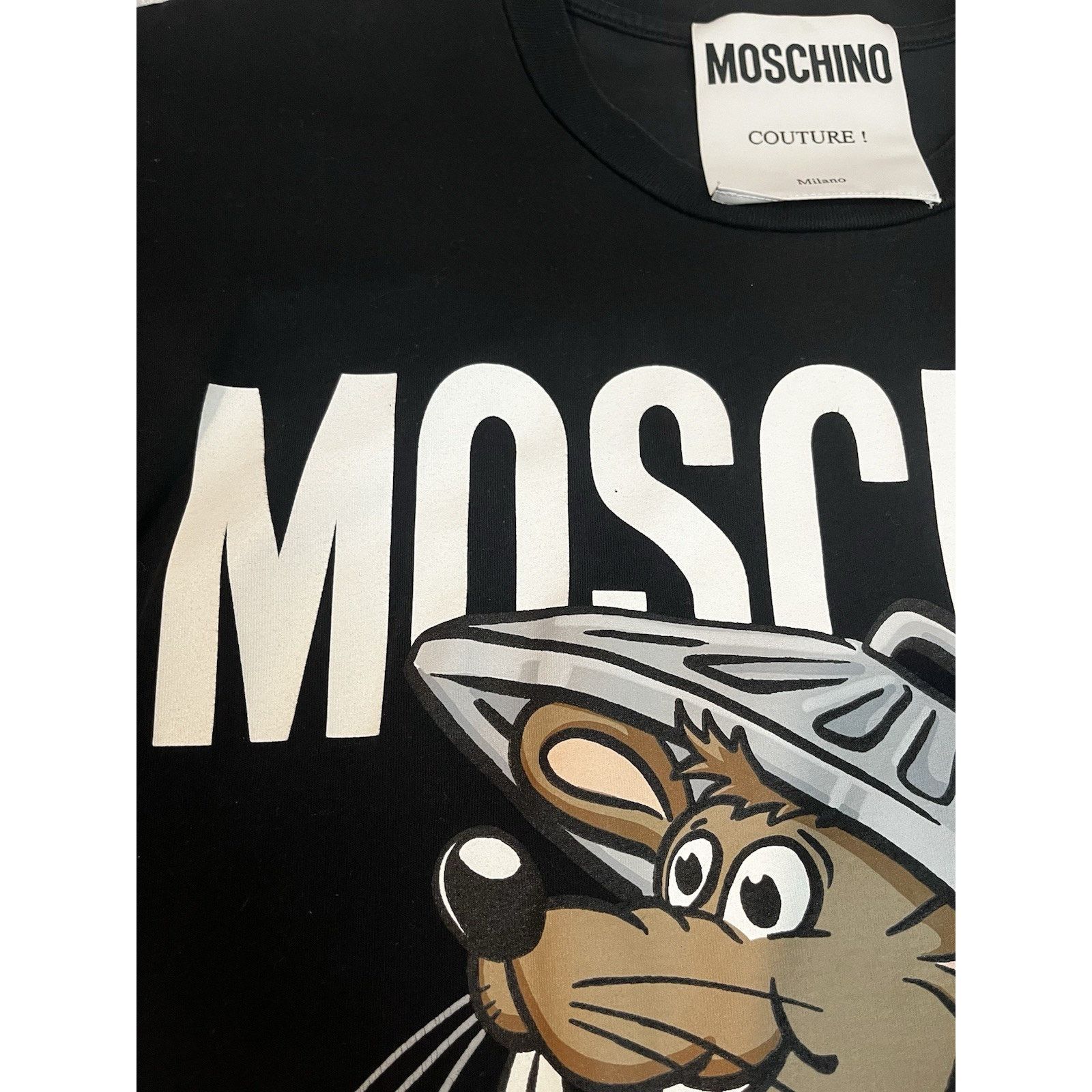 Moschino Authentic Moschino Couture Rat-A-Porter T-Shirt Black Italy Size US XXS / EU 40 - 11 Thumbnail