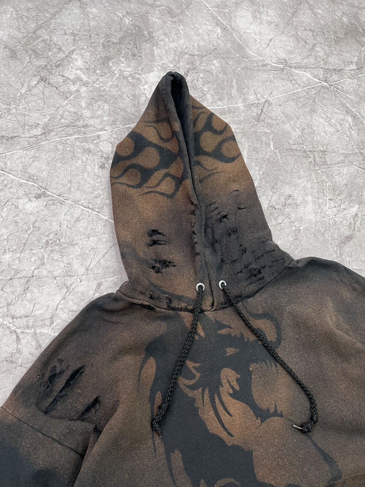 If Six Was Nine CRAZY SUN FADED FLAME BOXY HOODIE LGB STYLE Size US L / EU 52-54 / 3 - 4 Thumbnail