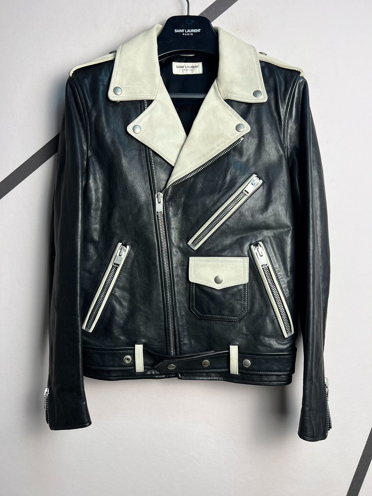 Saint Laurent Paris Saint Laurent Runway Leather Biker Jacket Size US M / EU 48-50 / 2 - 1 Thumbnail
