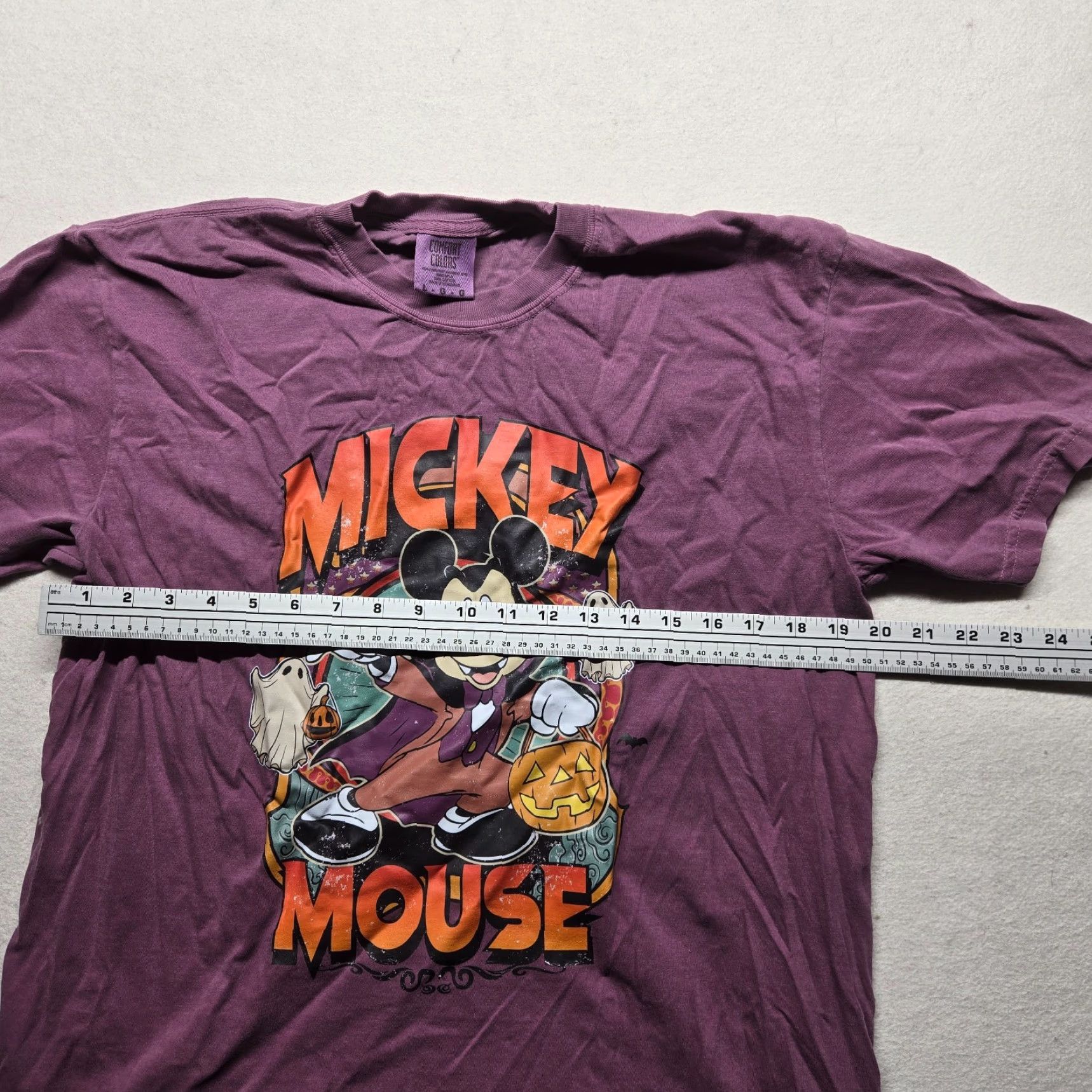 Comfort Colors Disney Mickey Mouse Shirt Adult Large Purple Cotton Graphic Print Short Sleeve Halloween Mens Size US L / EU 52-54 / 3 - 4 Thumbnail