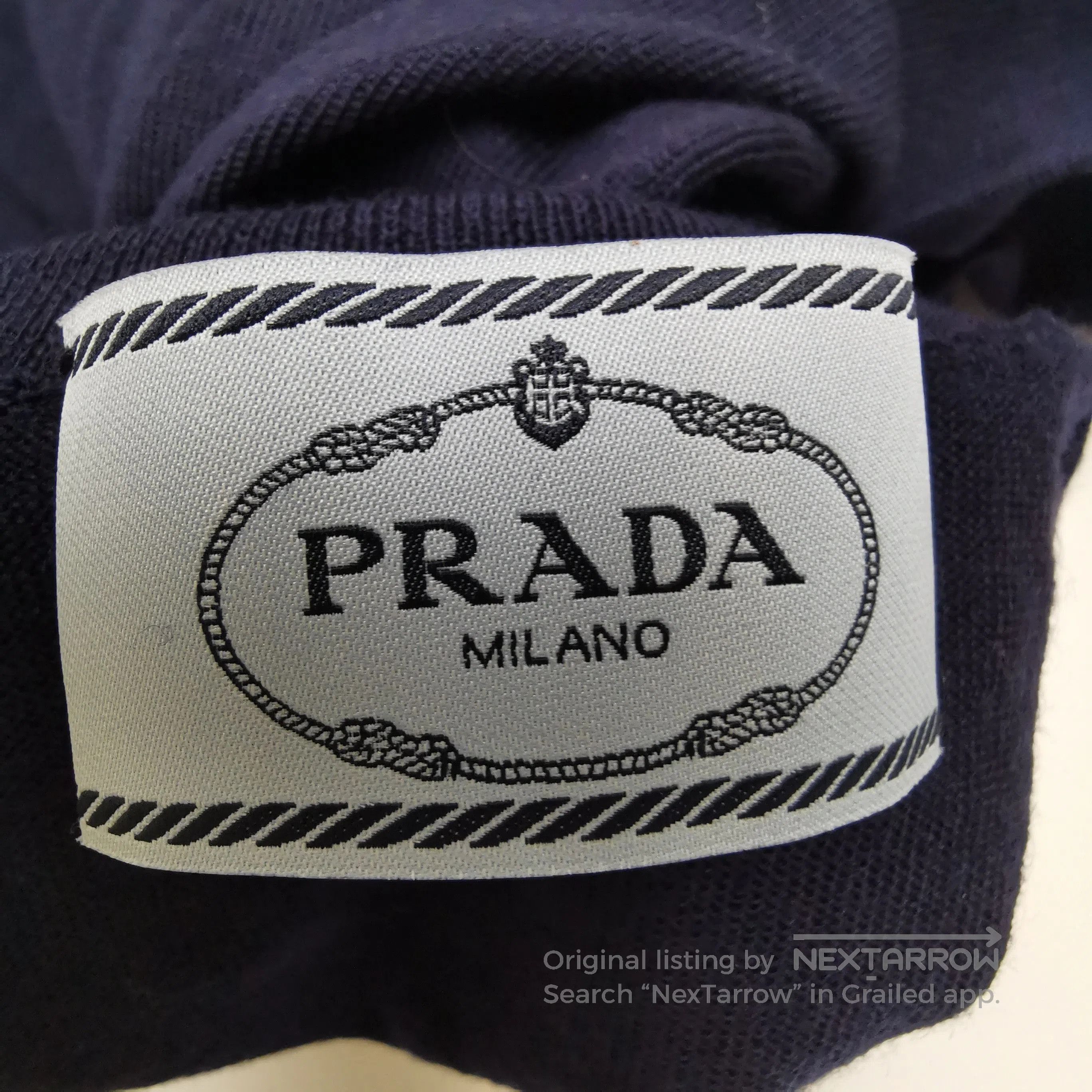Prada Dark Blue Turtleneck Long. Size M / US 6-8 / IT 42-44 - 3 Thumbnail