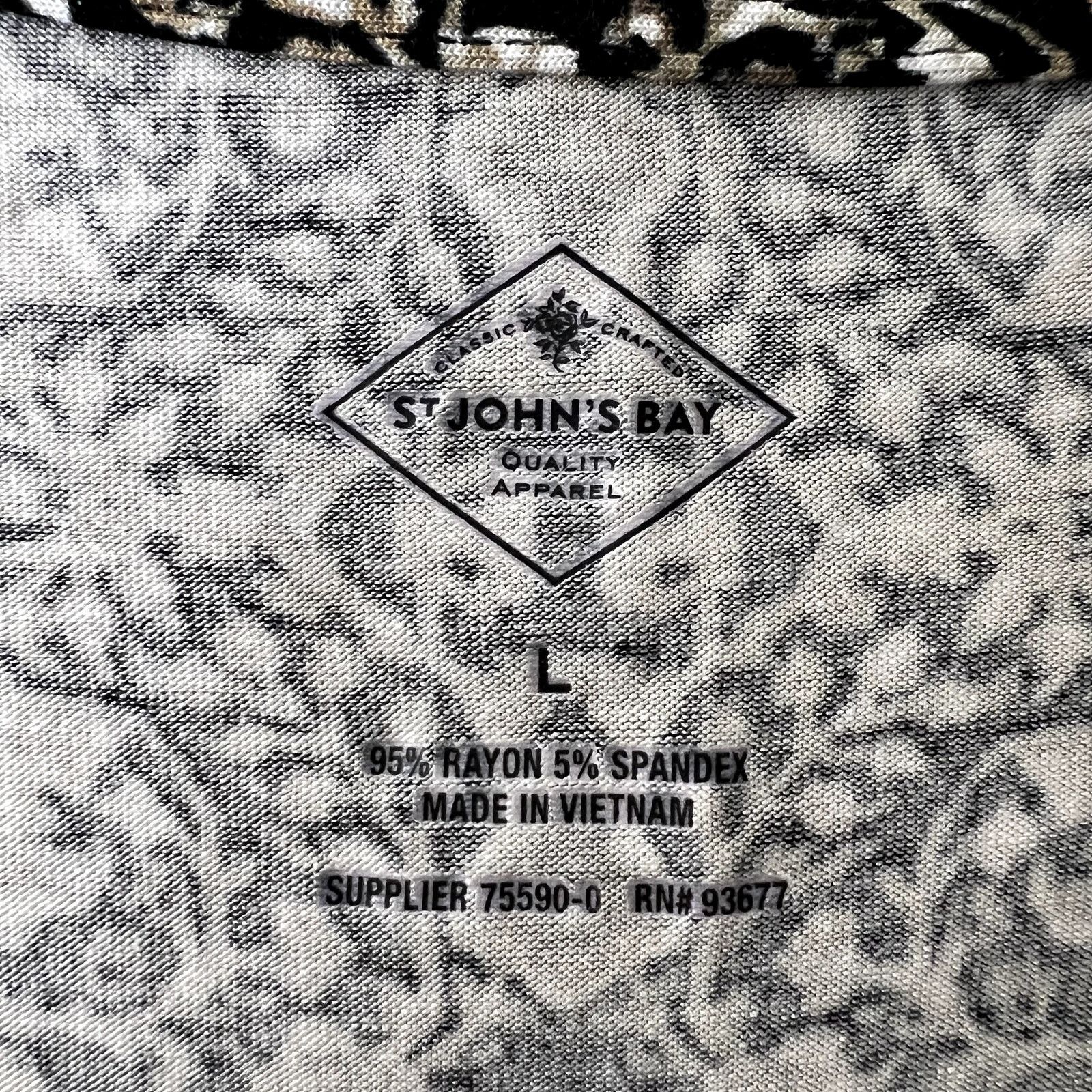 Other St John's Bay Black Patterned Tank Dress Size L / US 10 / IT 46 - 6 Thumbnail